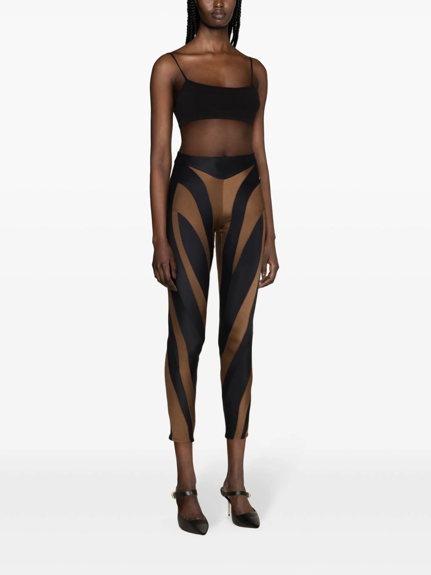 bi-color spiral leggings