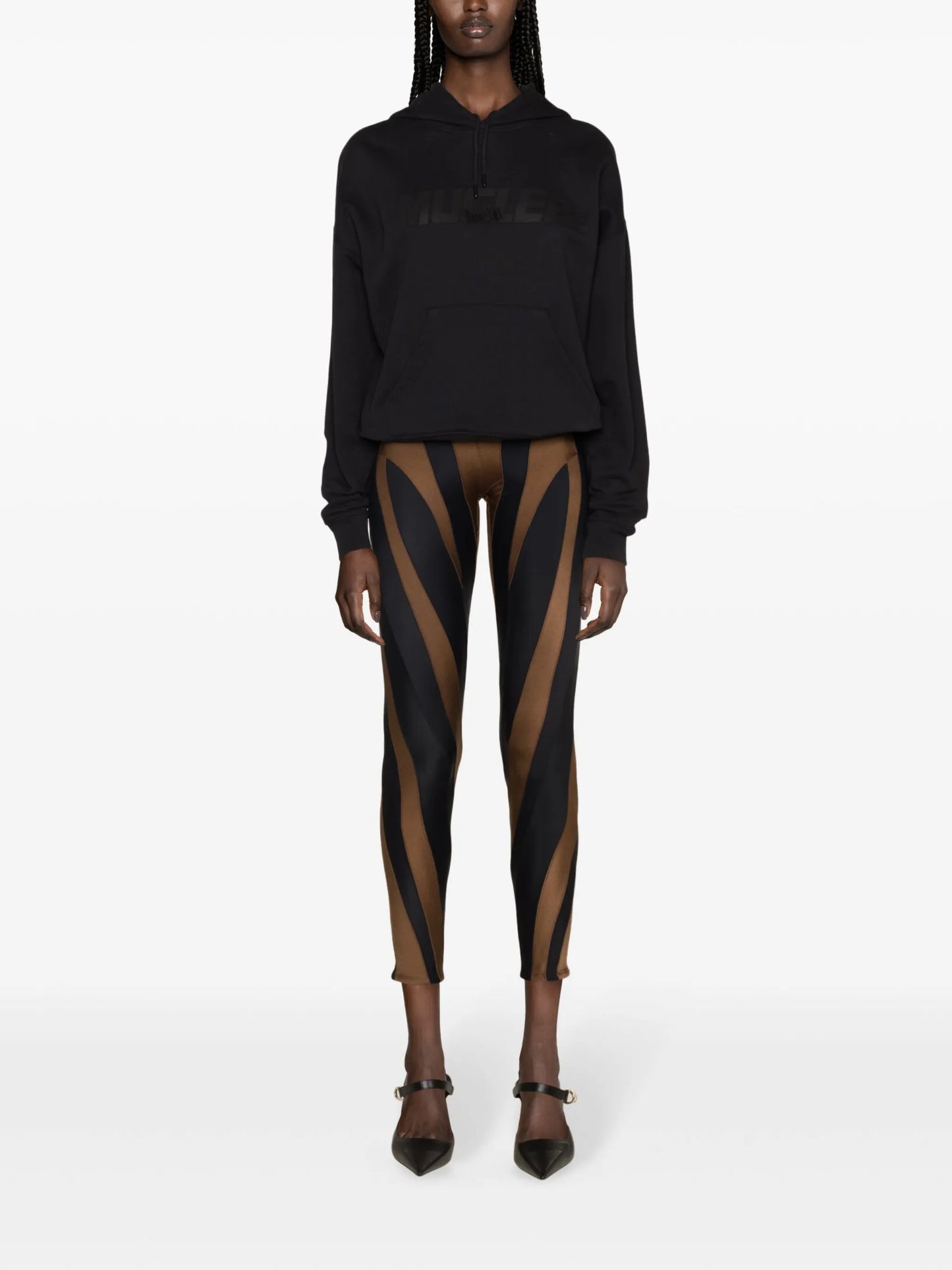 bi-color spiral leggings
