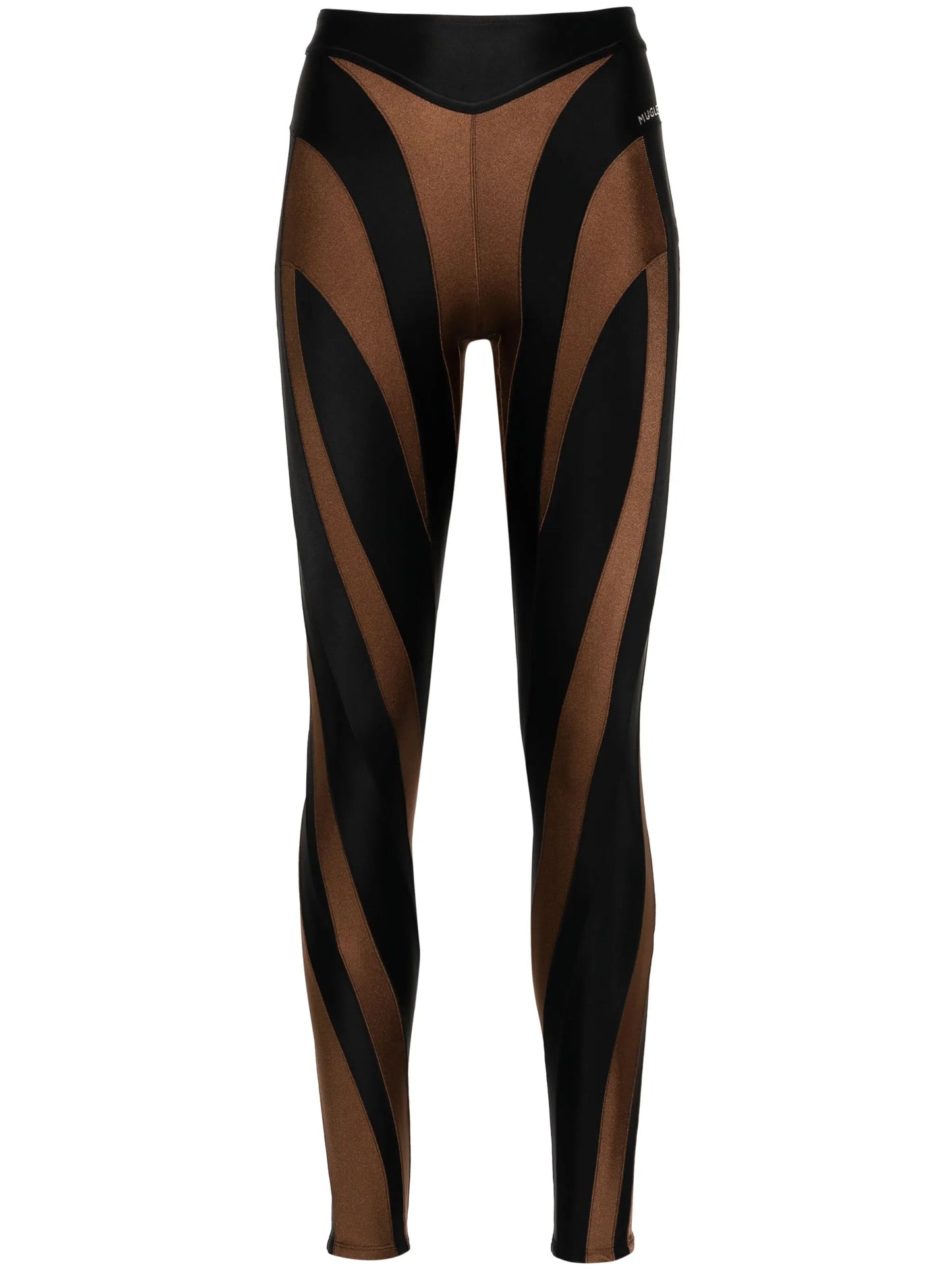 bi-color spiral leggings