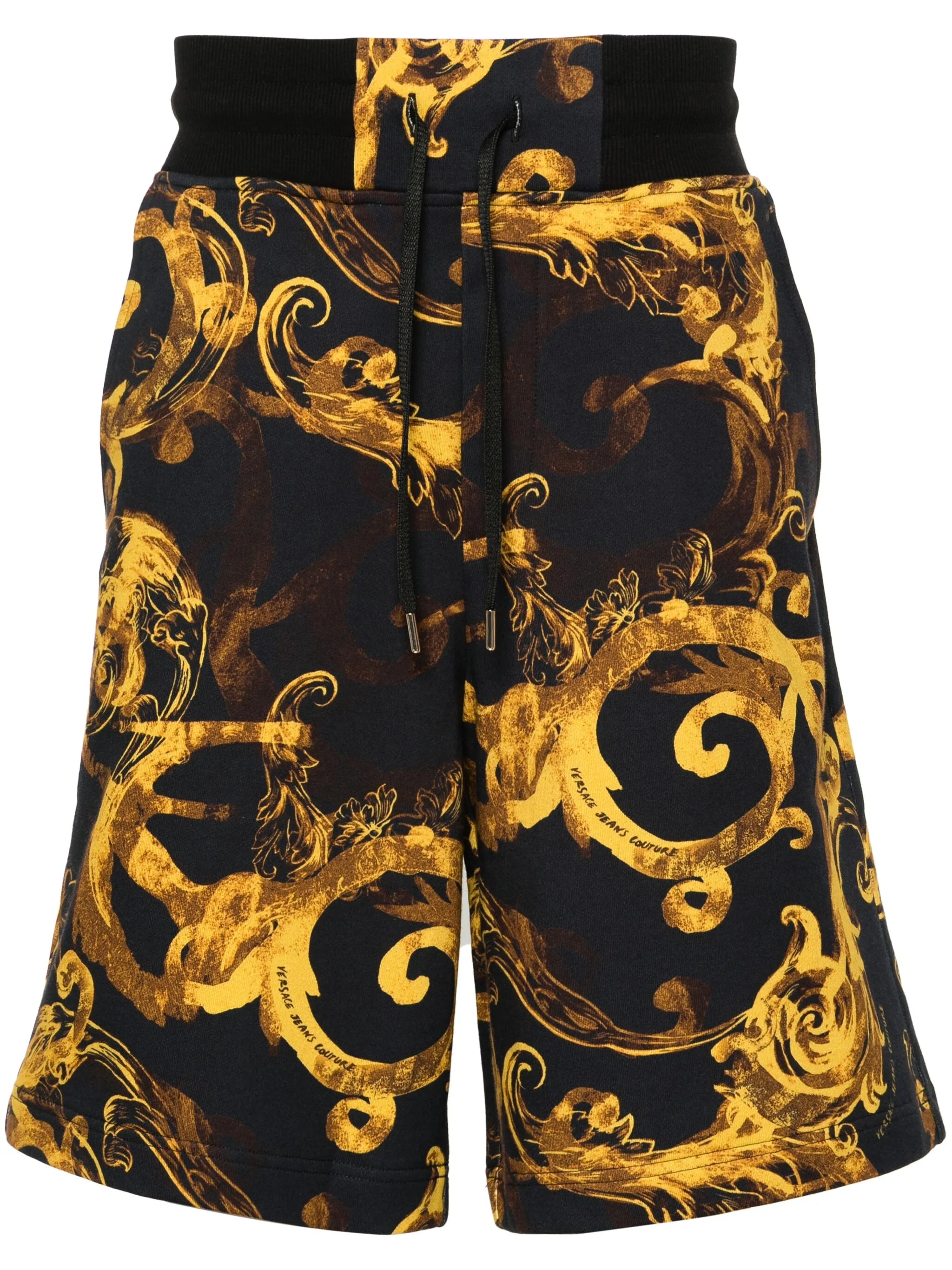 Barocco-print cotton track shorts
