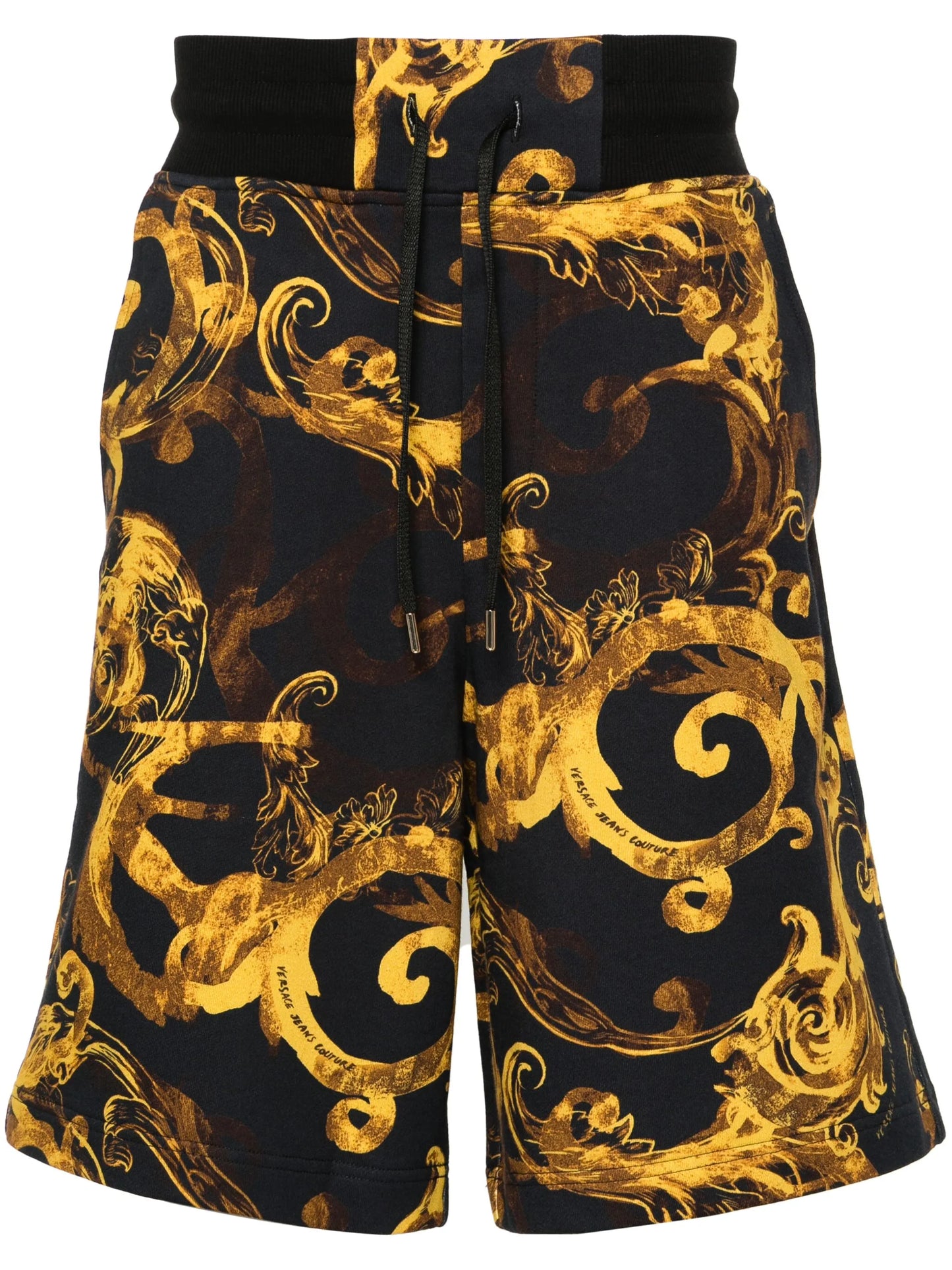 Barocco-print cotton track shorts