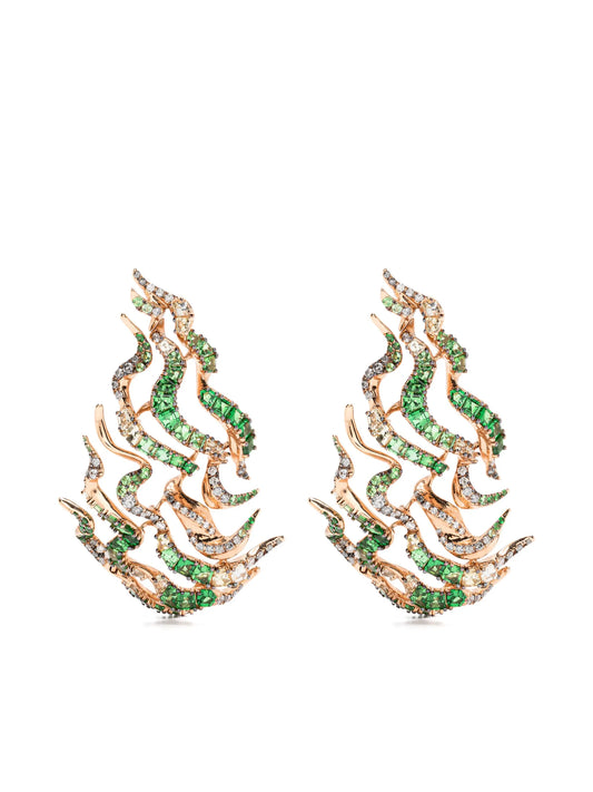 18kt rose gold Smoke Haze multi-stone earrings
