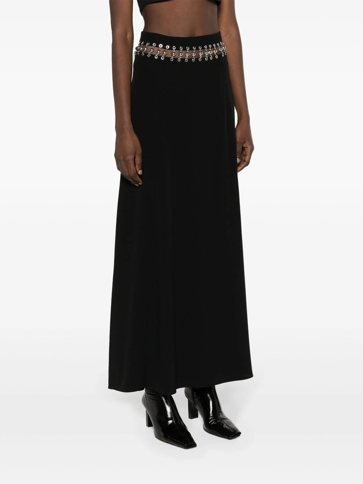 high-waist maxi skirt