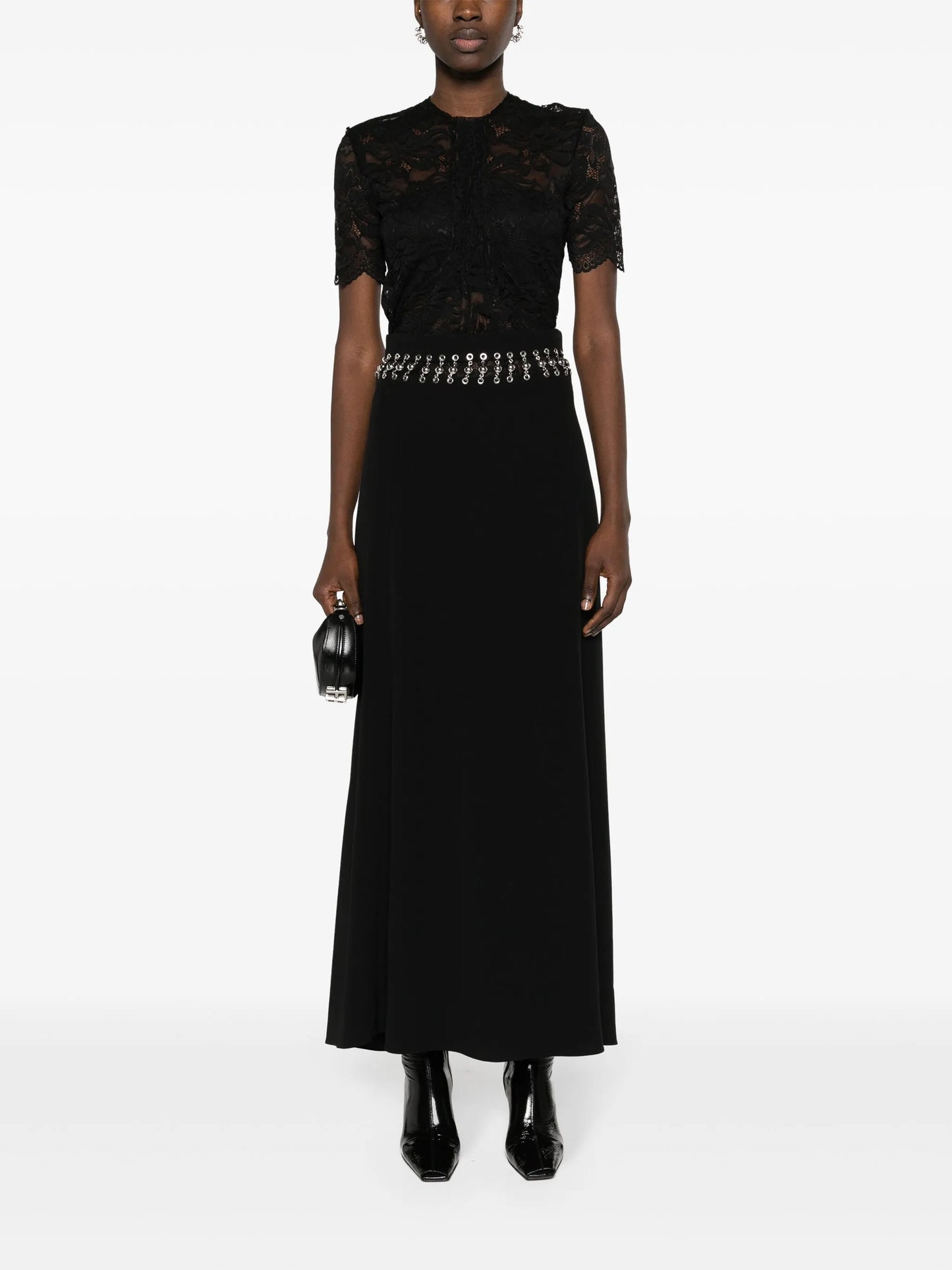 high-waist maxi skirt