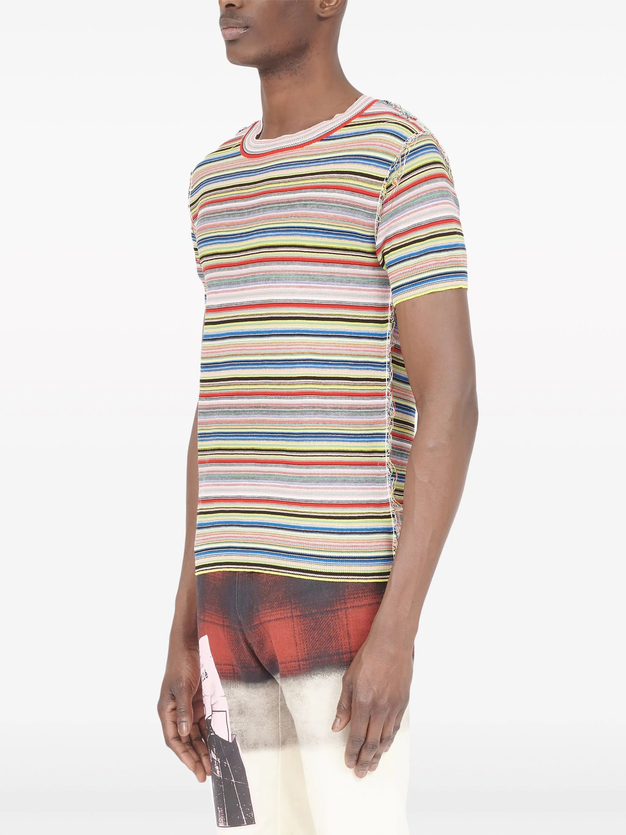 striped knitted T-shirt