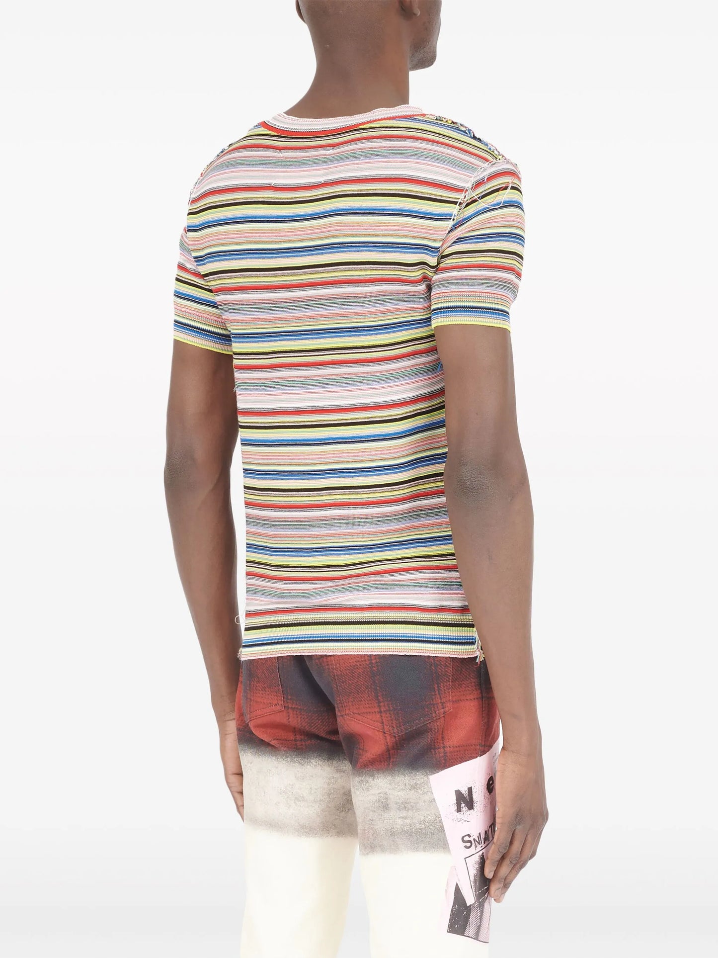 striped knitted T-shirt