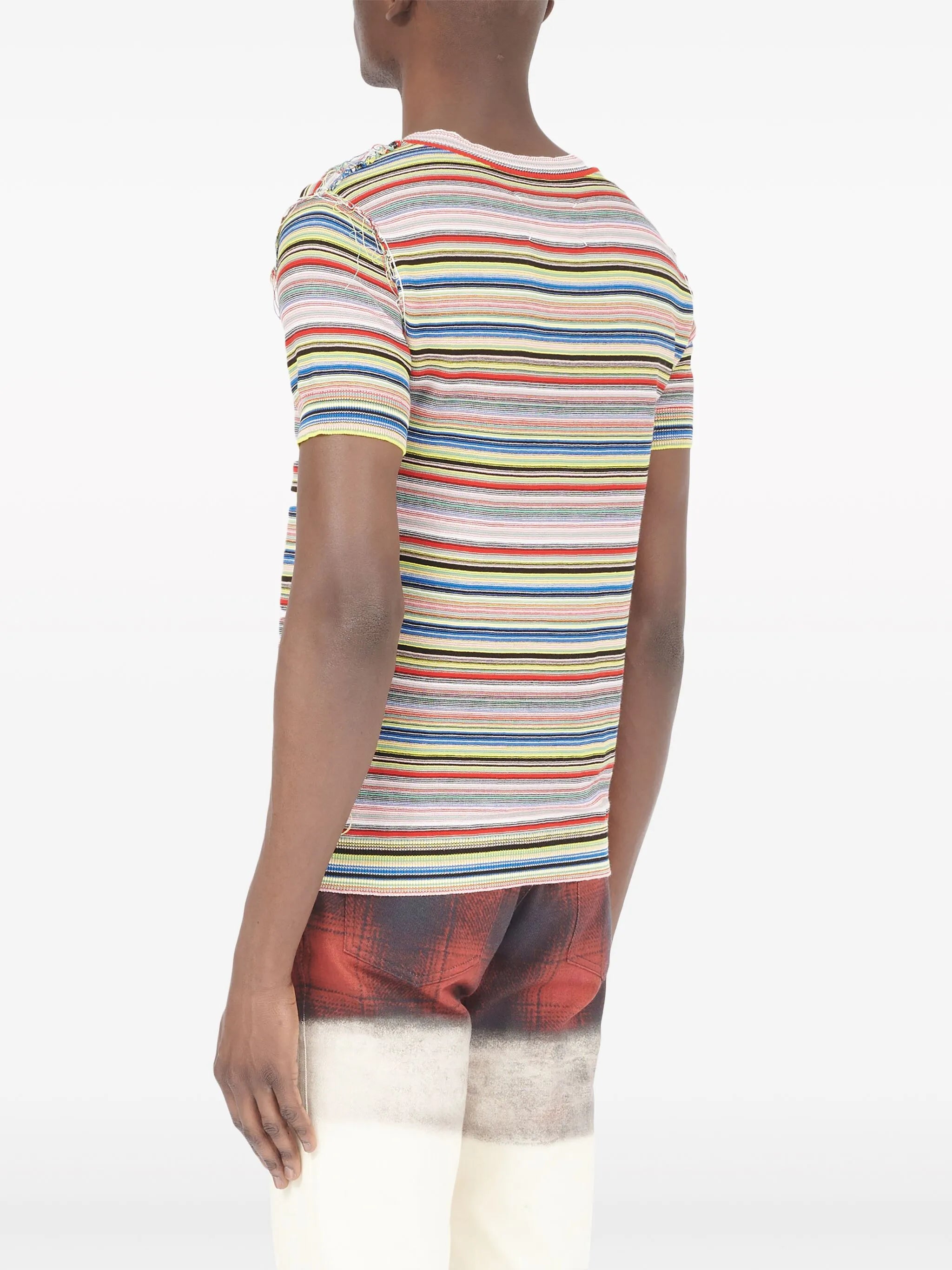 striped knitted T-shirt