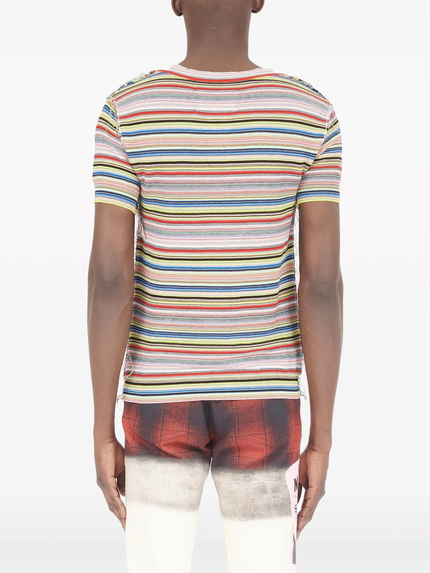 striped knitted T-shirt