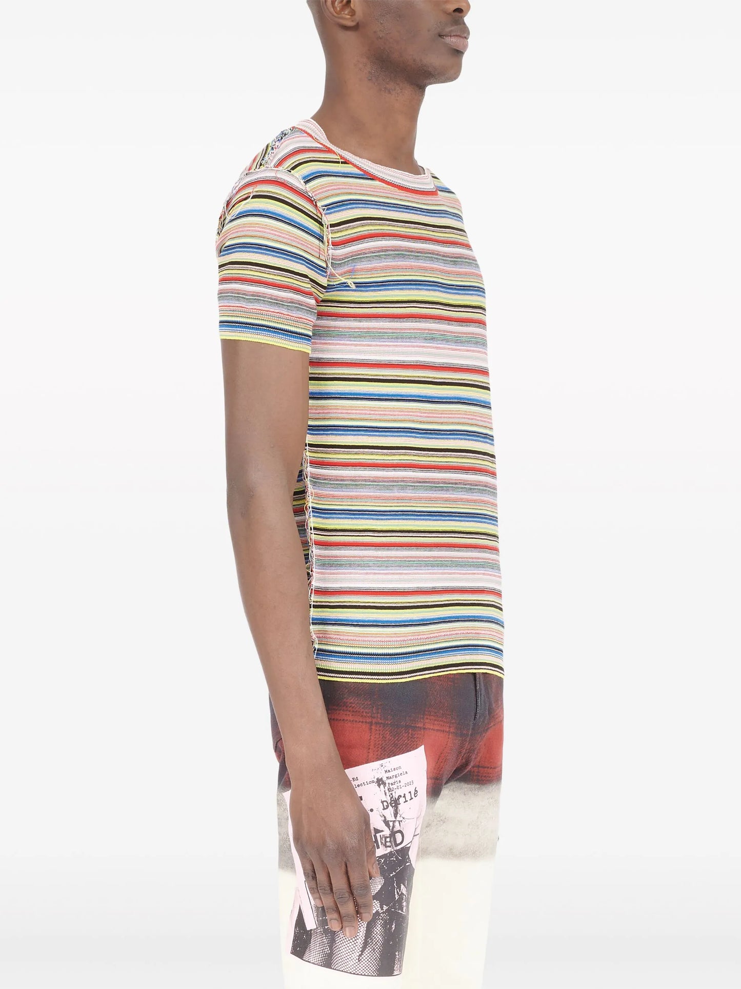 striped knitted T-shirt