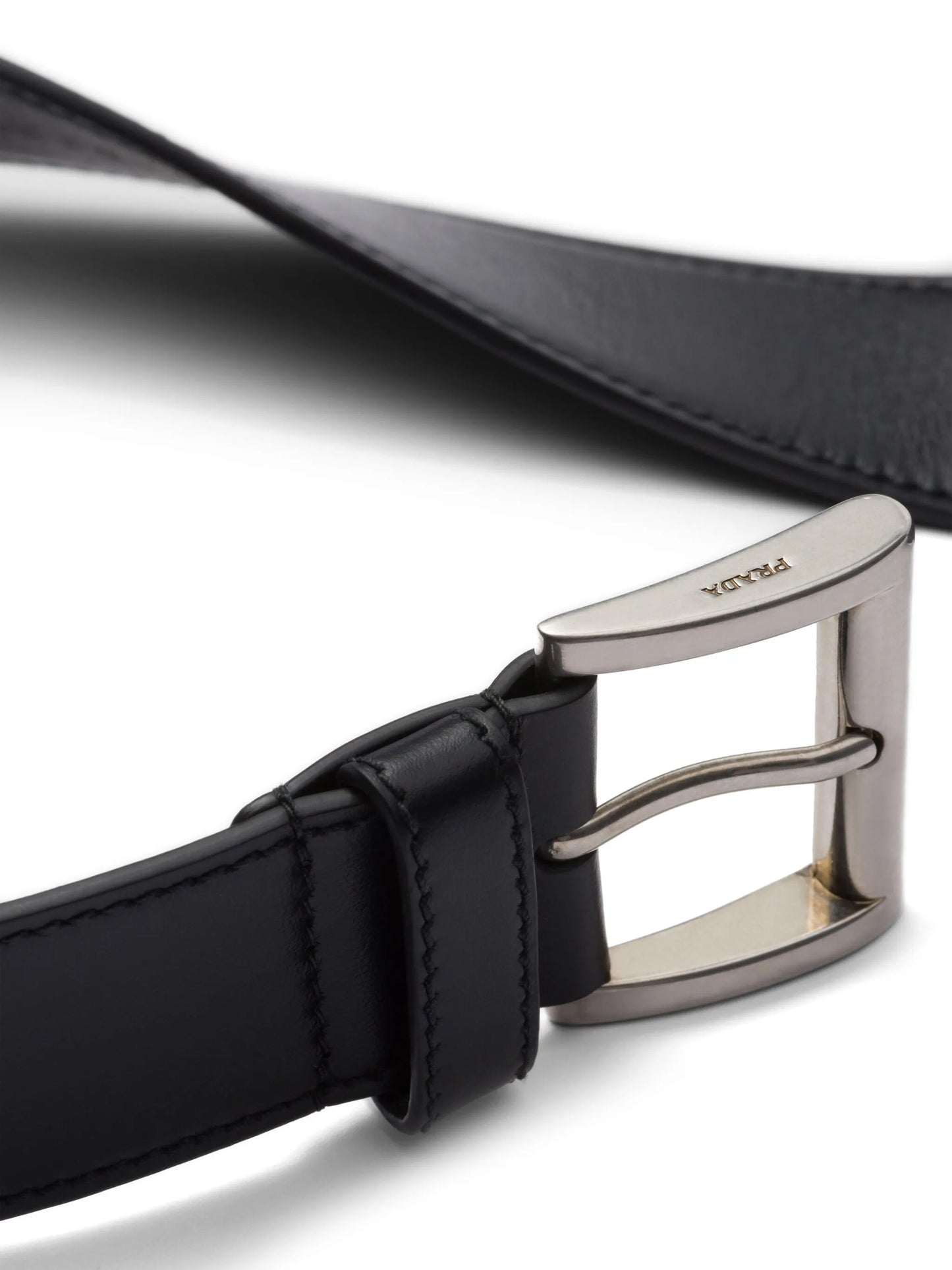 buckled leather belt