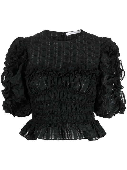 Vanessa puff-sleeve top