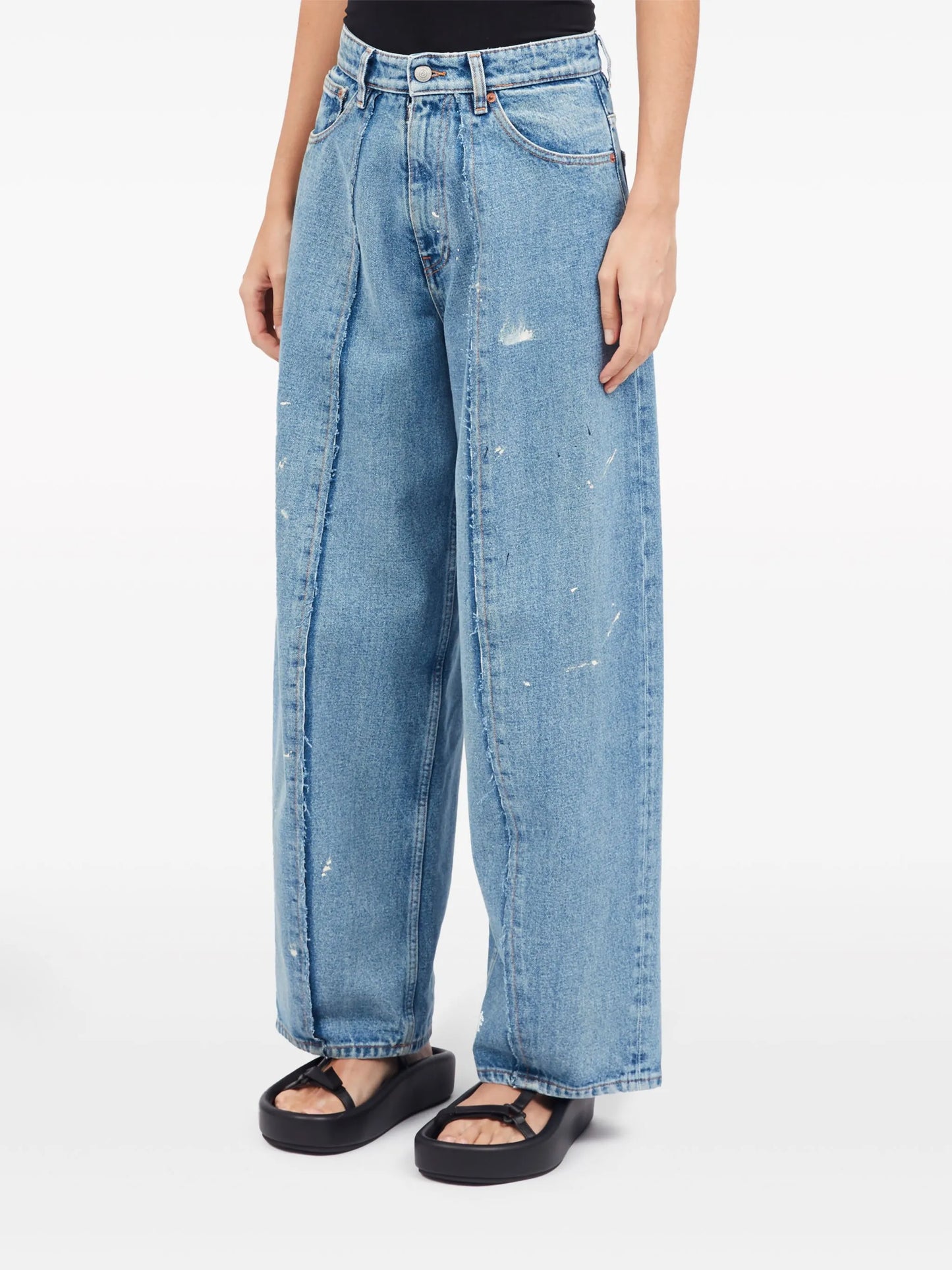 straight-leg cotton jeans