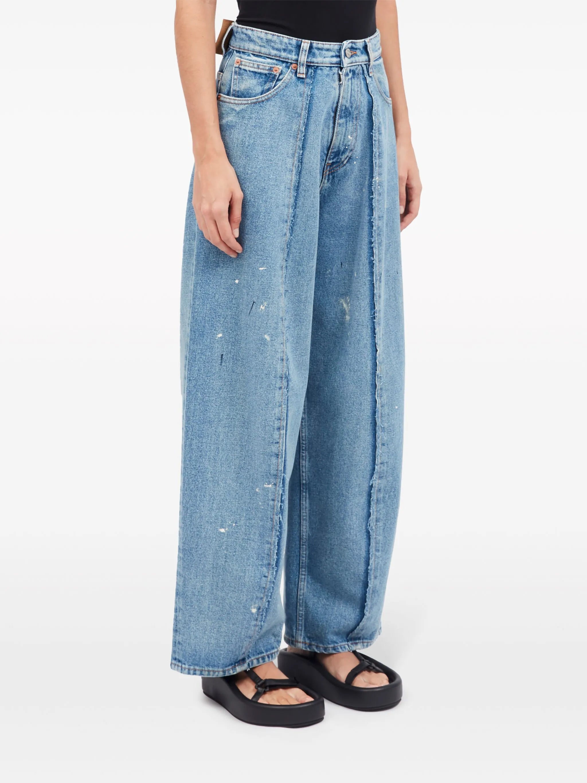 straight-leg cotton jeans