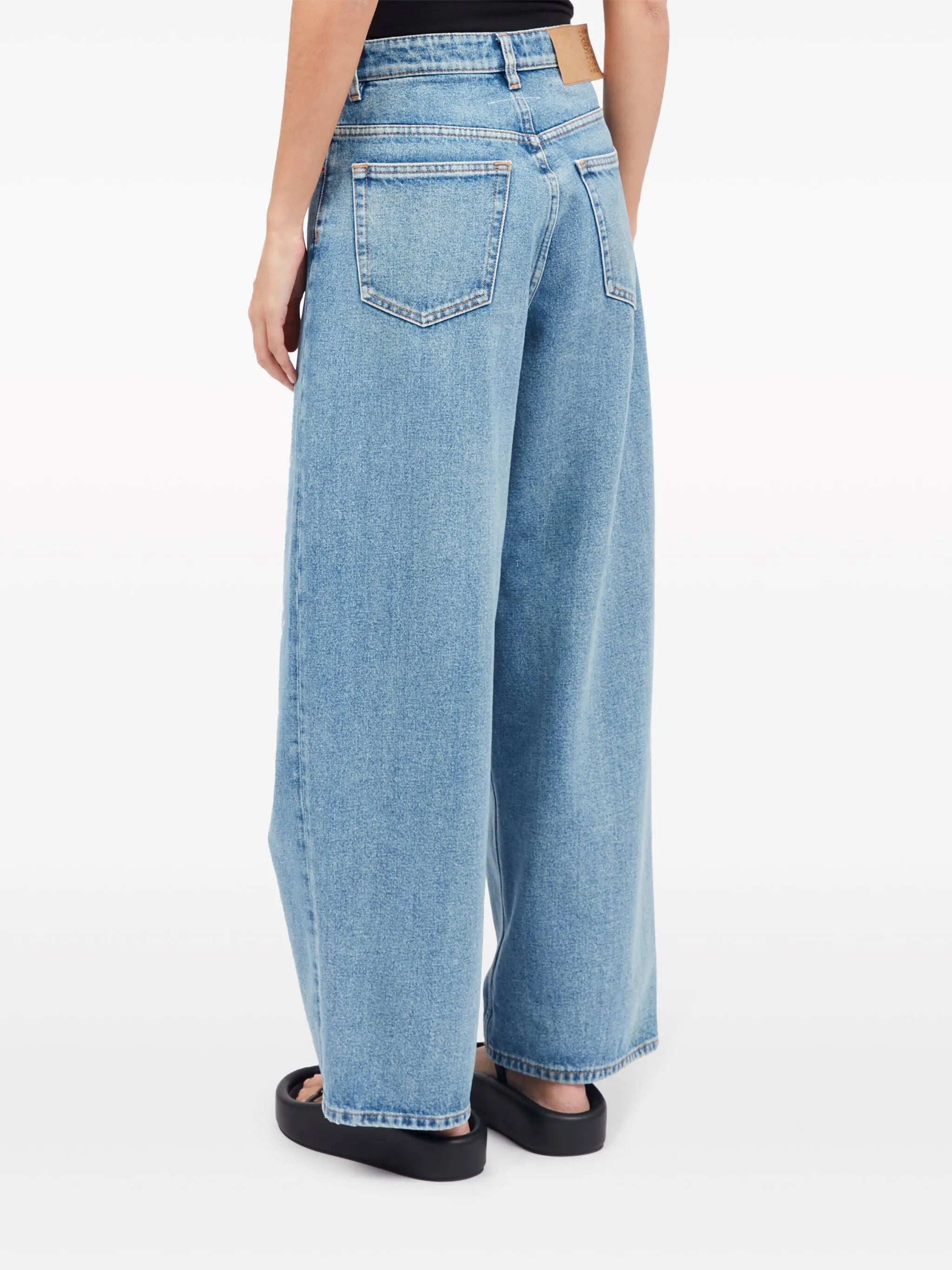 straight-leg cotton jeans