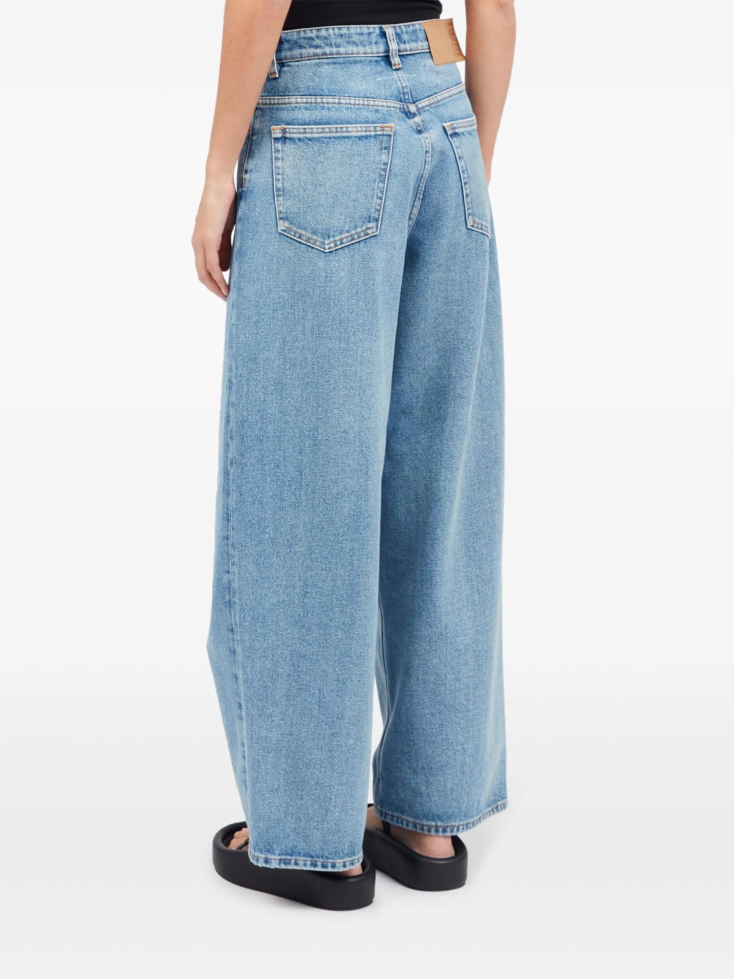 straight-leg cotton jeans