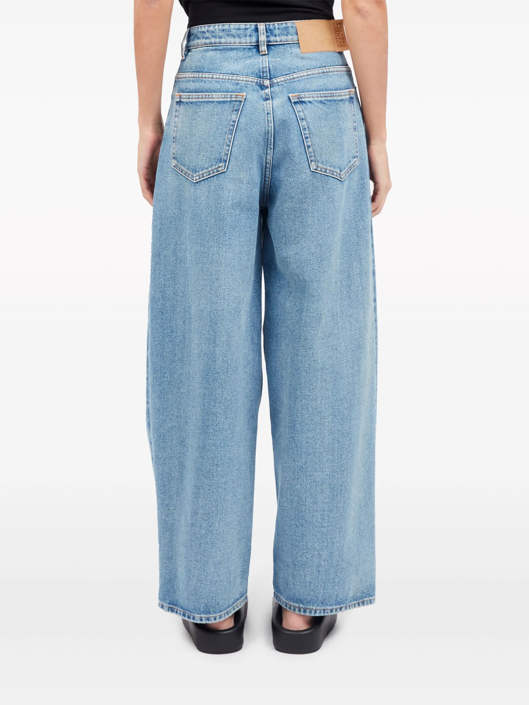 straight-leg cotton jeans