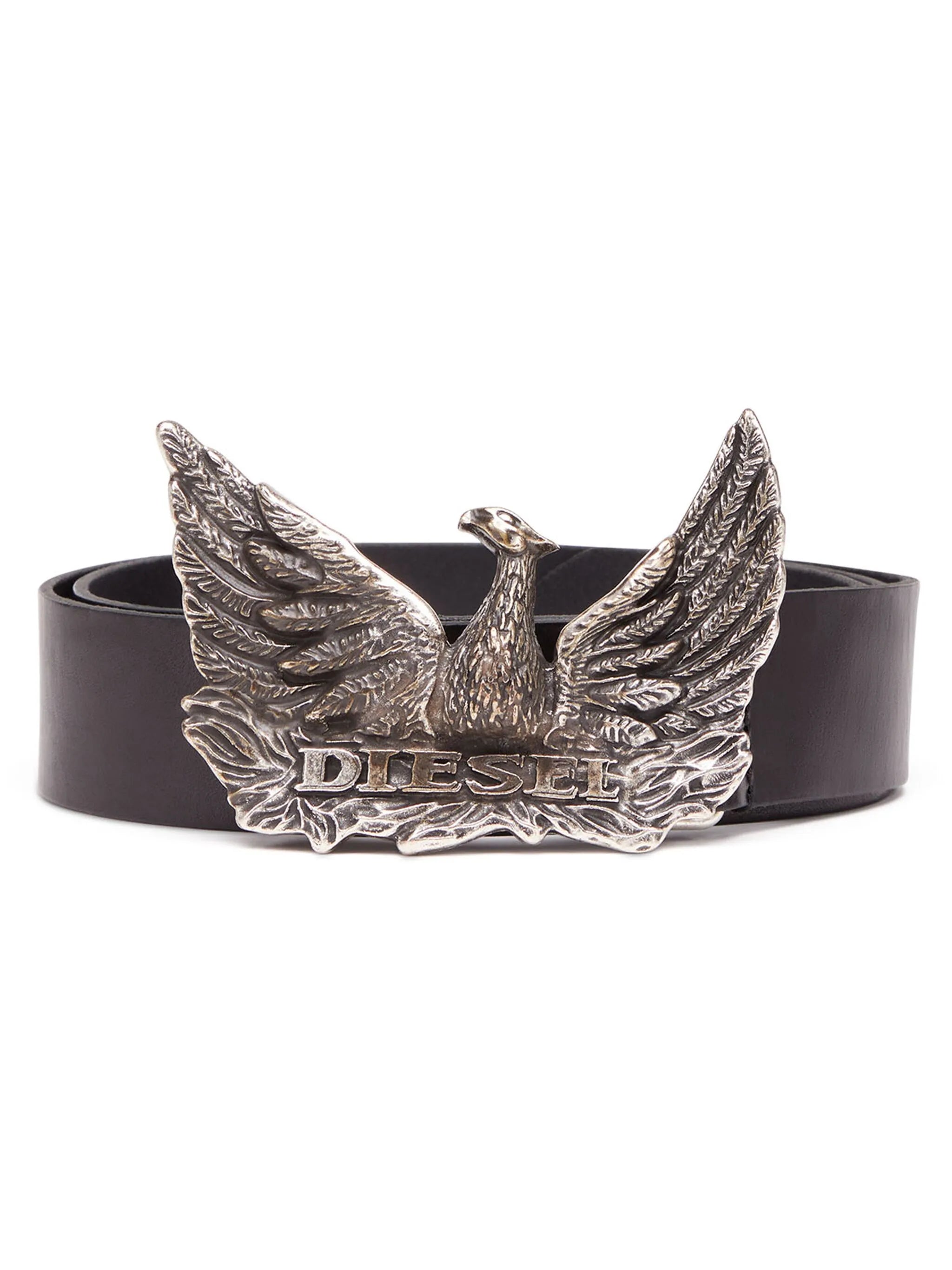 Phoenix logo-plaque leather belt