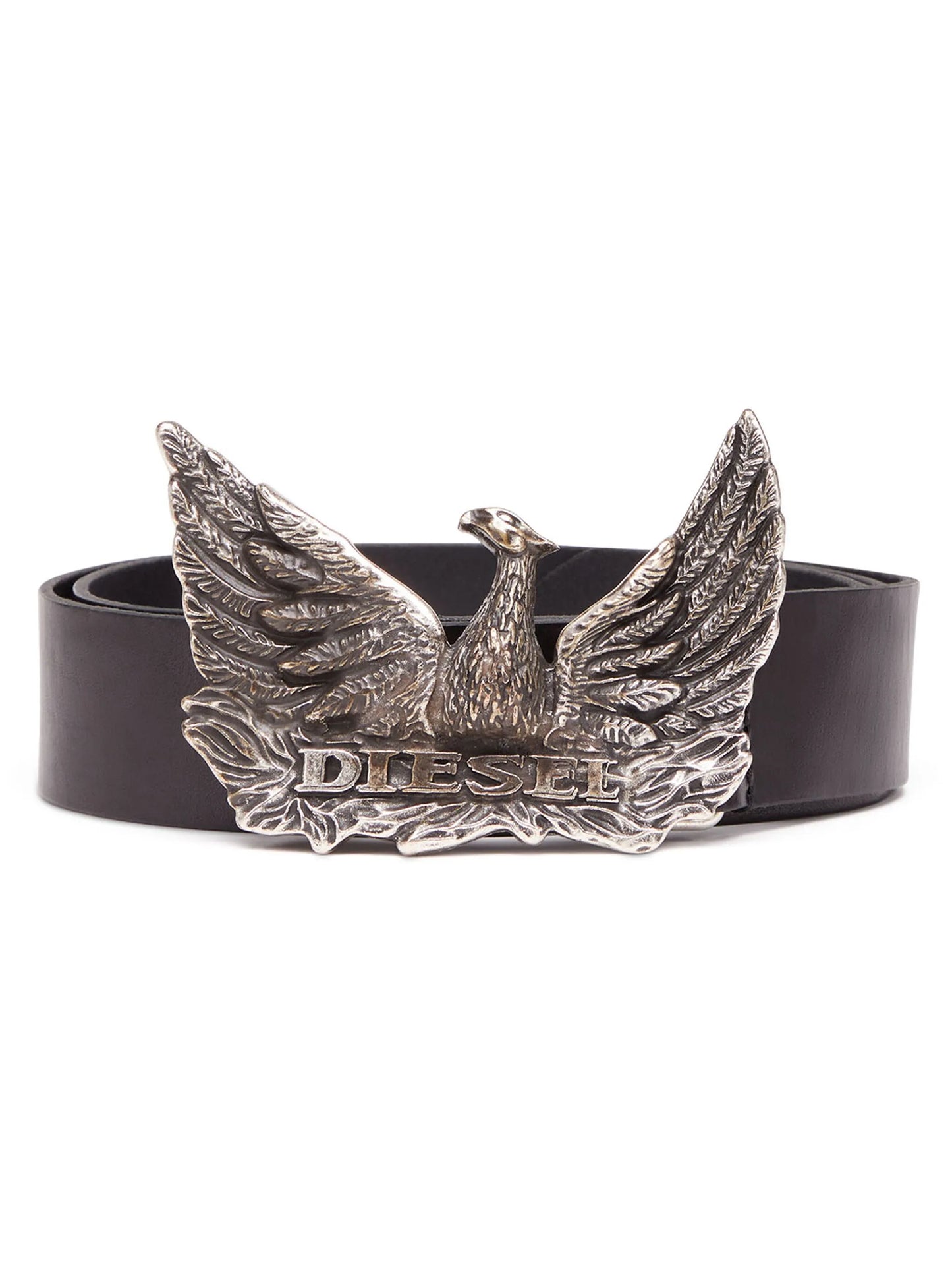 Phoenix logo-plaque leather belt