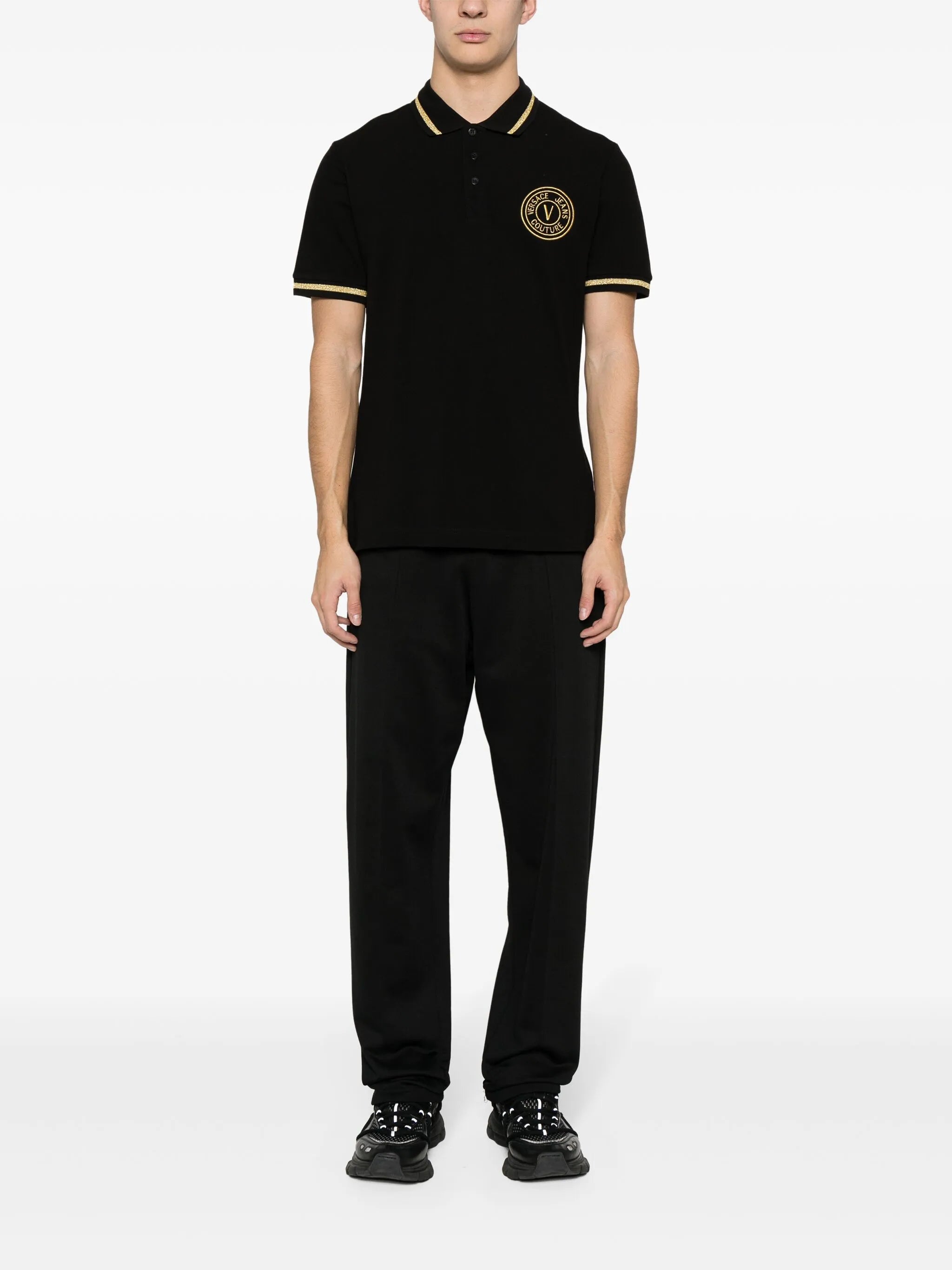 logo-embroidered polo shirt