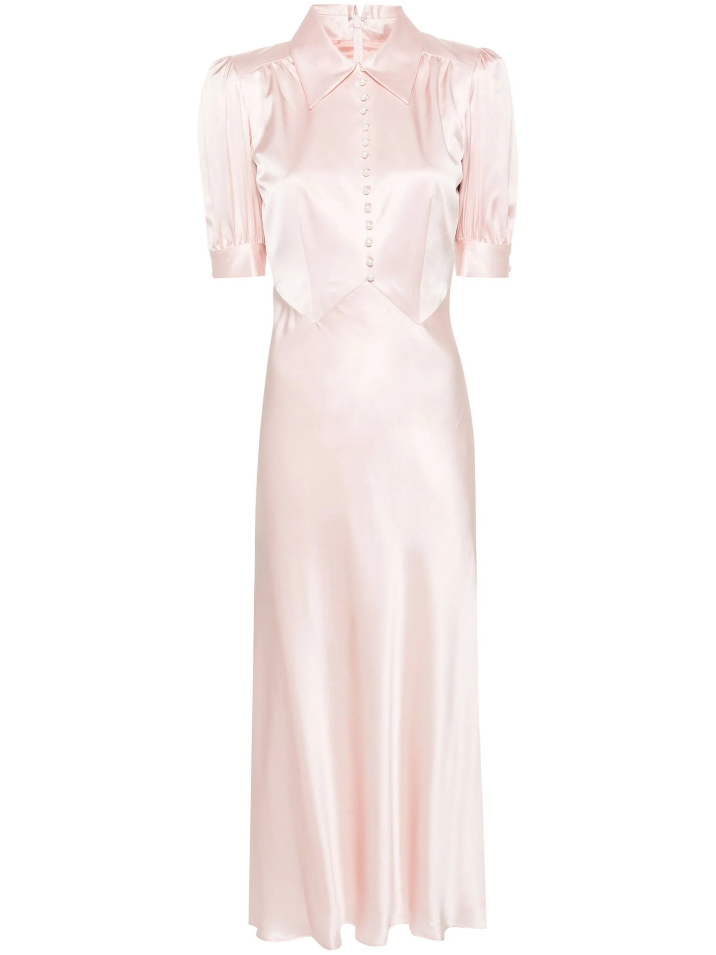 empire-line silk dress
