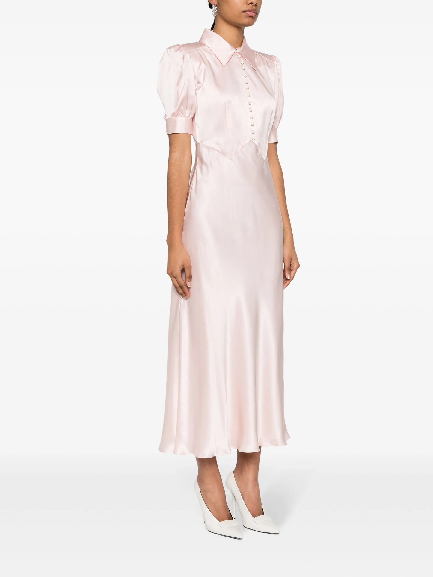 empire-line silk dress