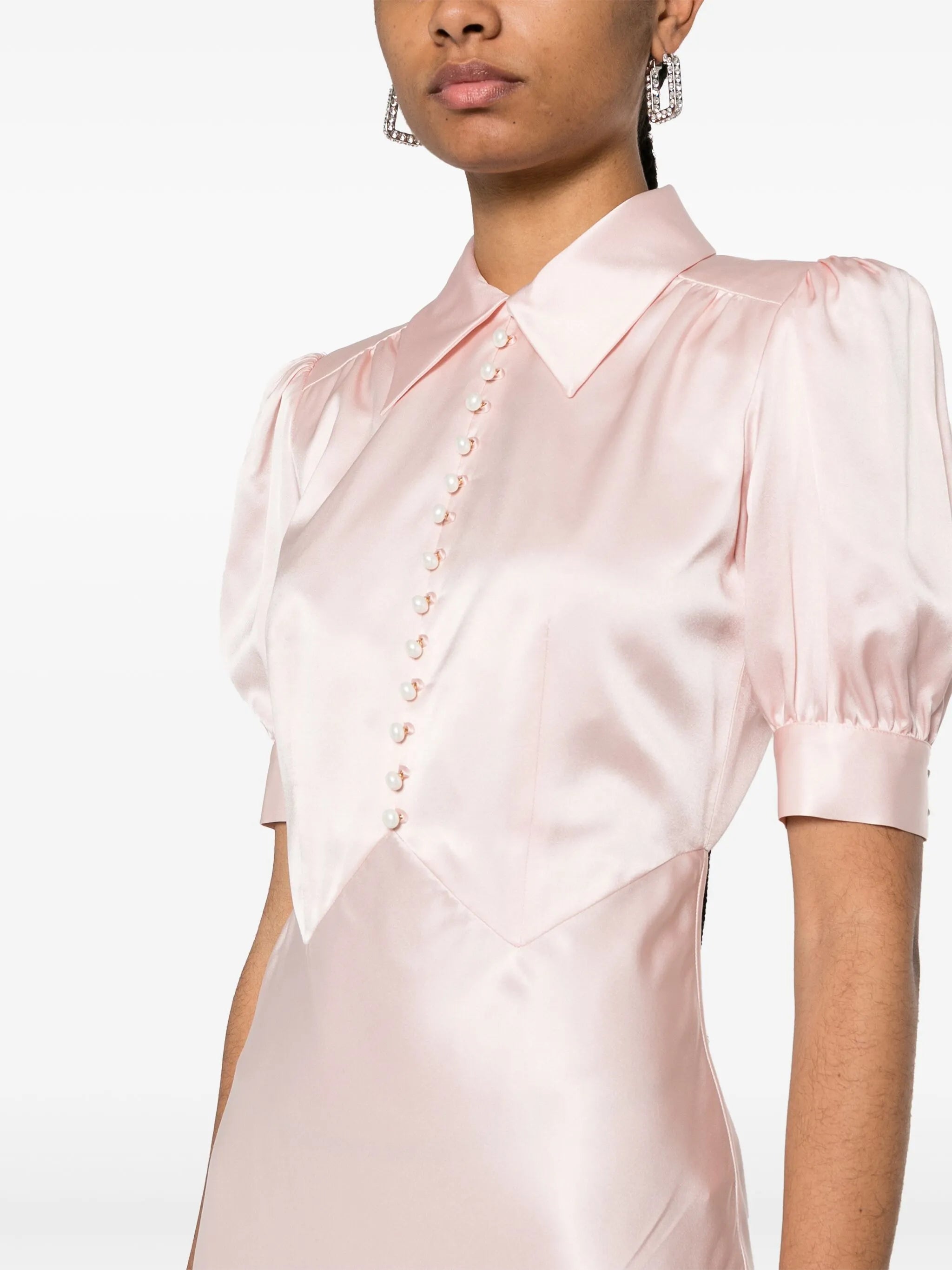 empire-line silk dress