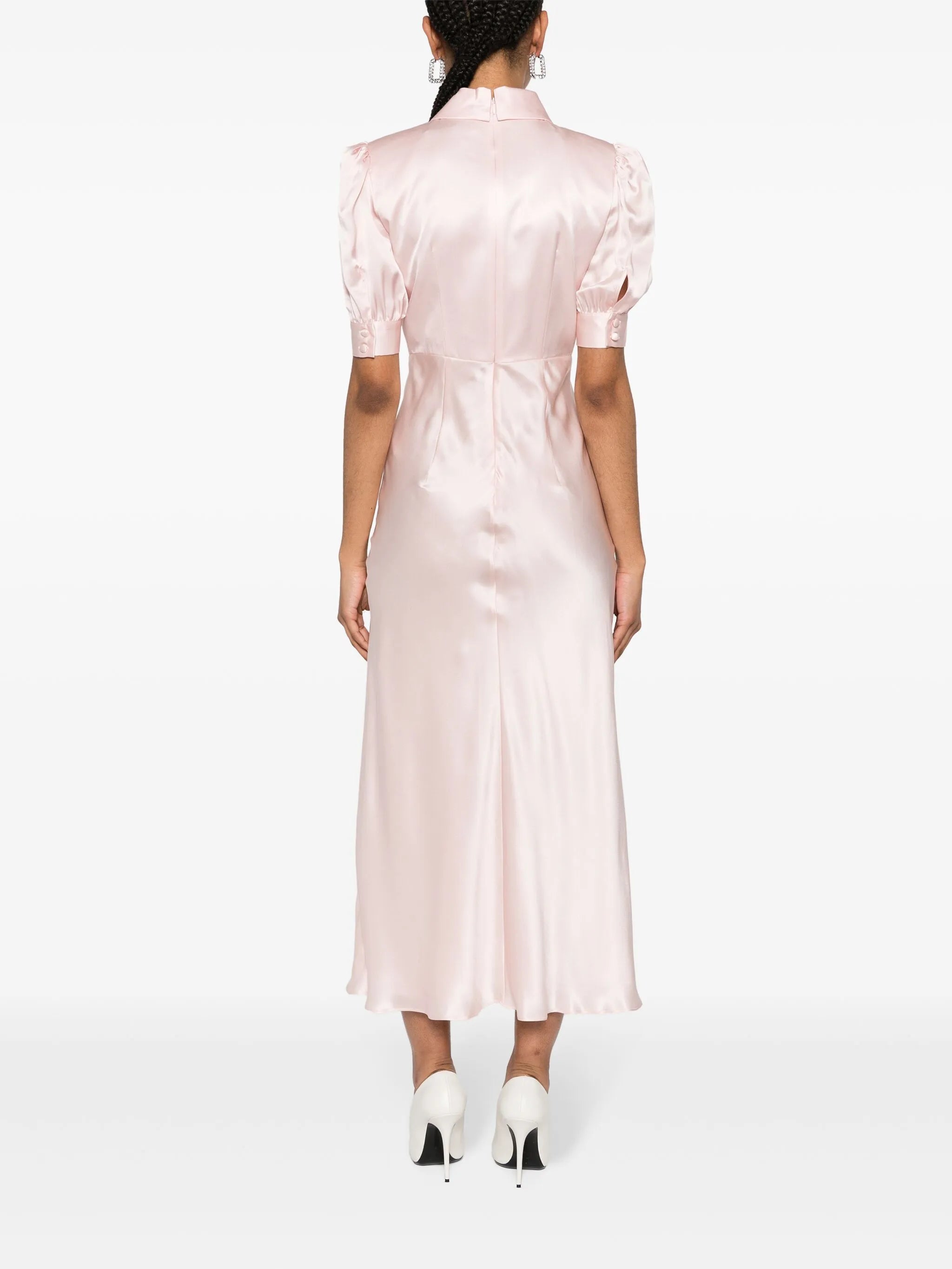 empire-line silk dress