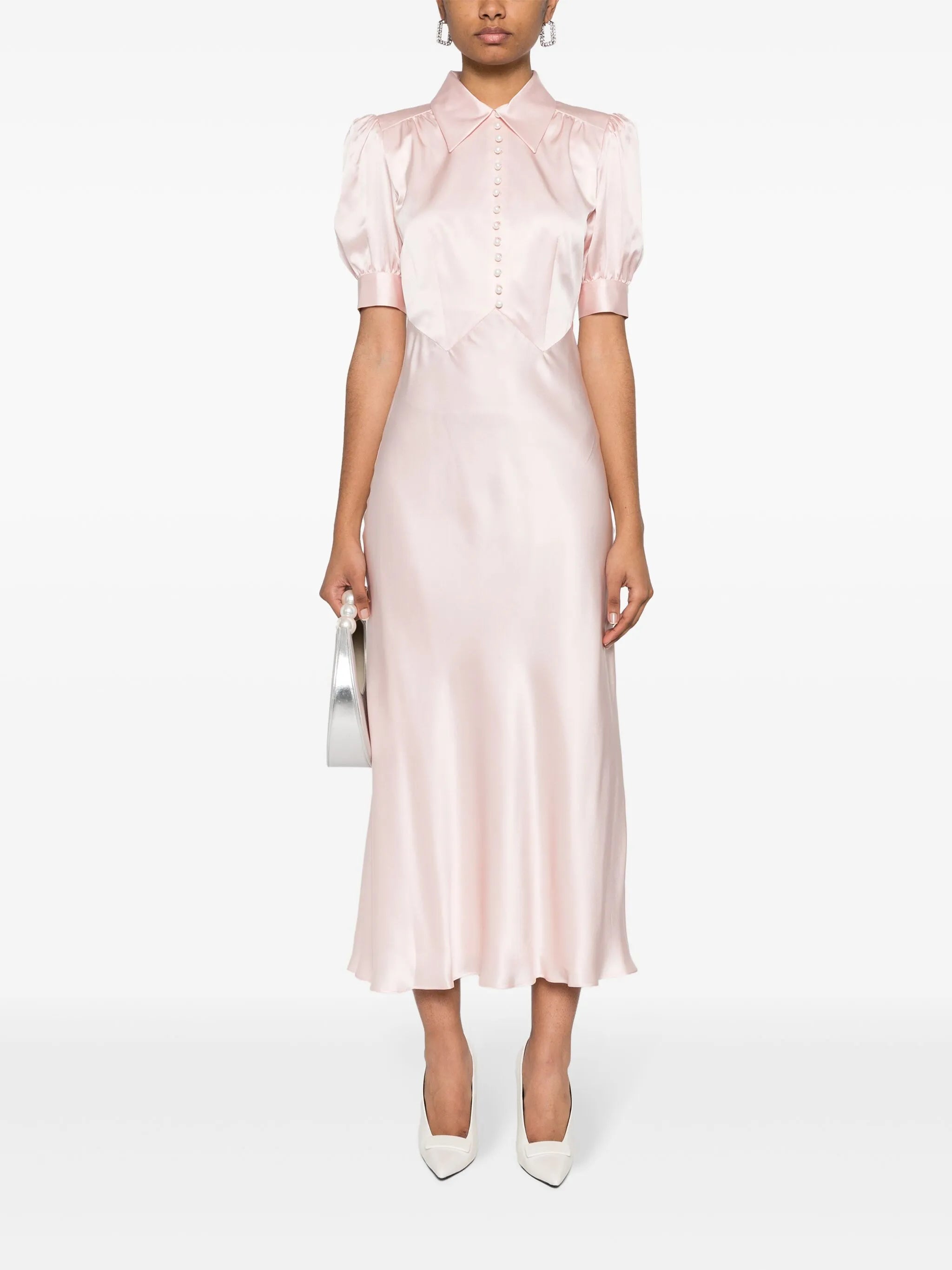 empire-line silk dress