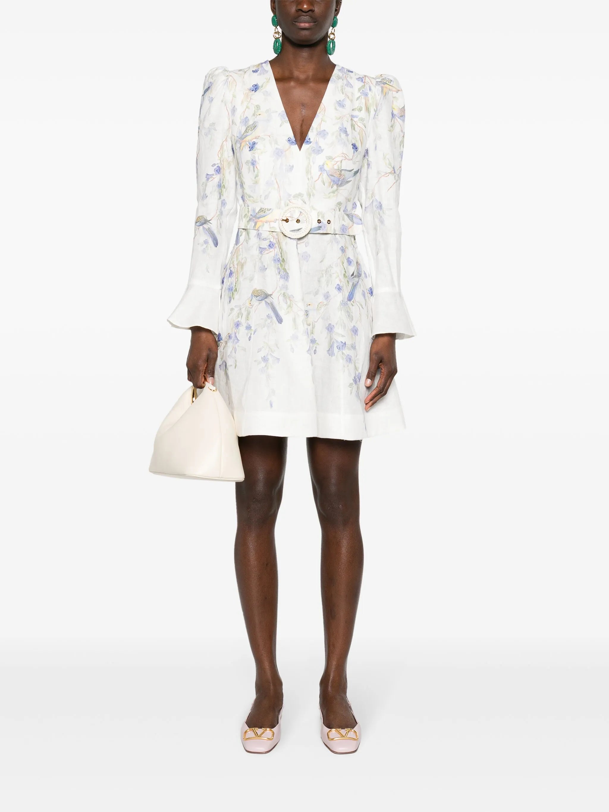 Natura belted minidress