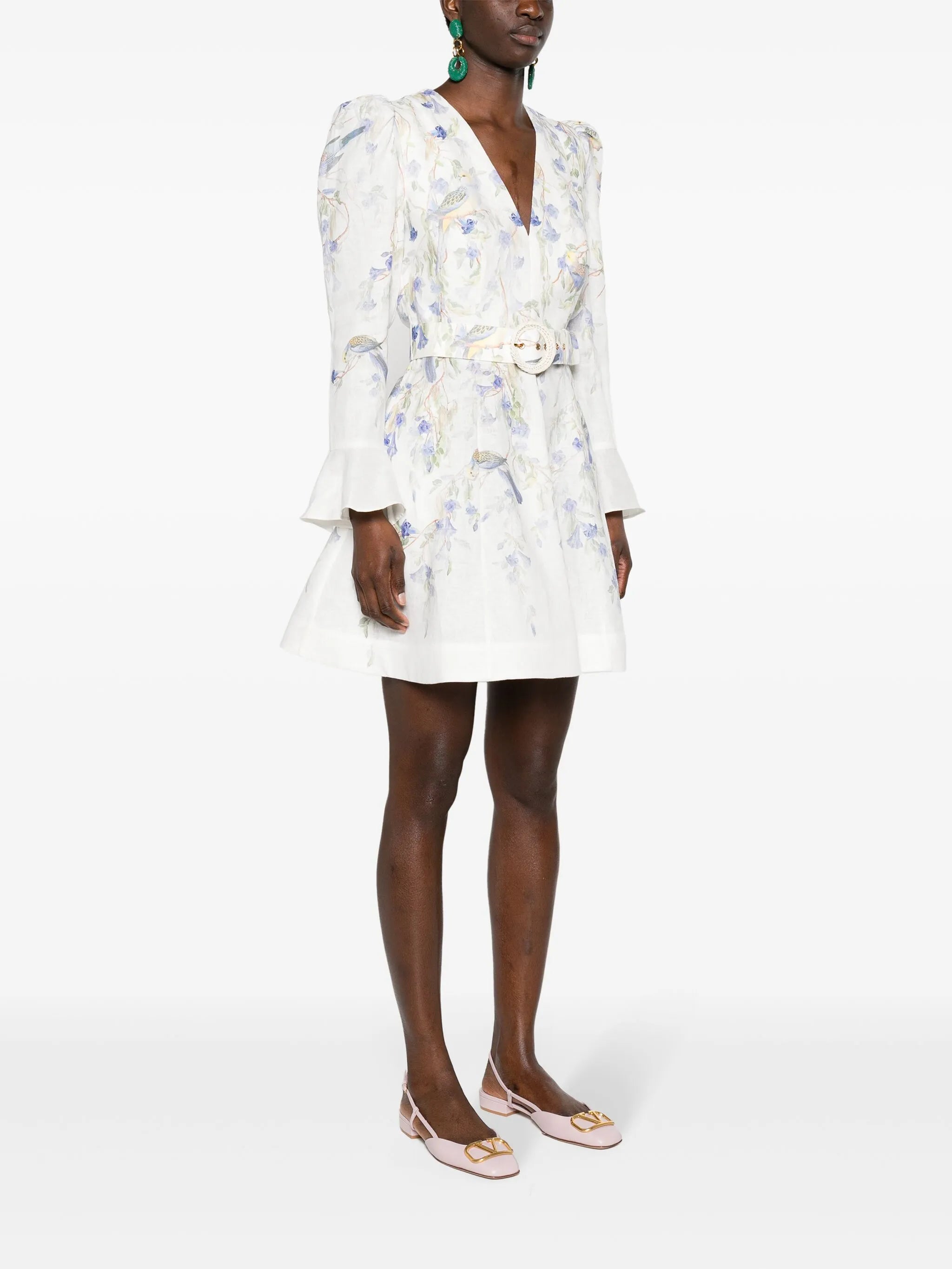 Natura belted minidress