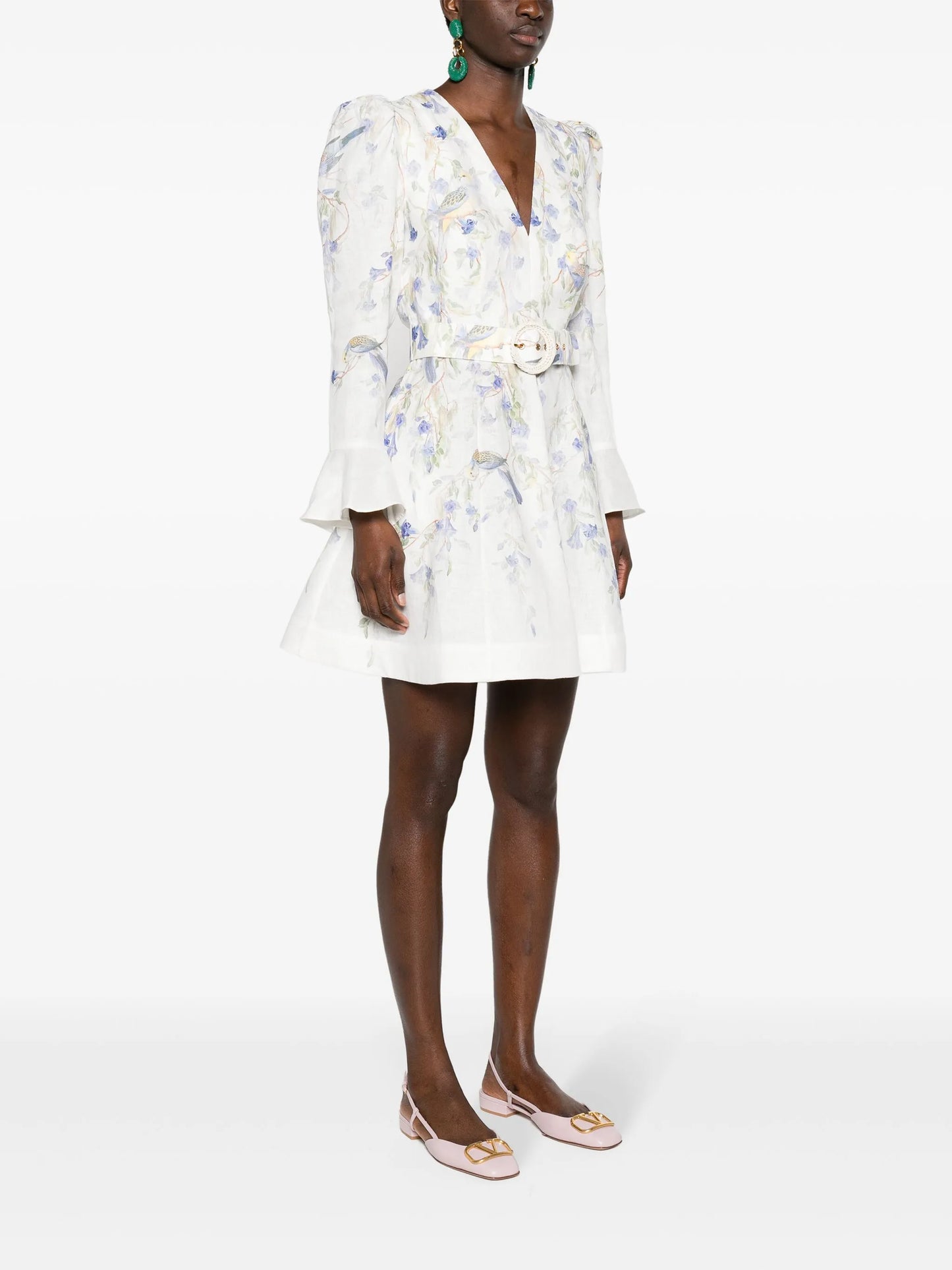 Natura belted minidress