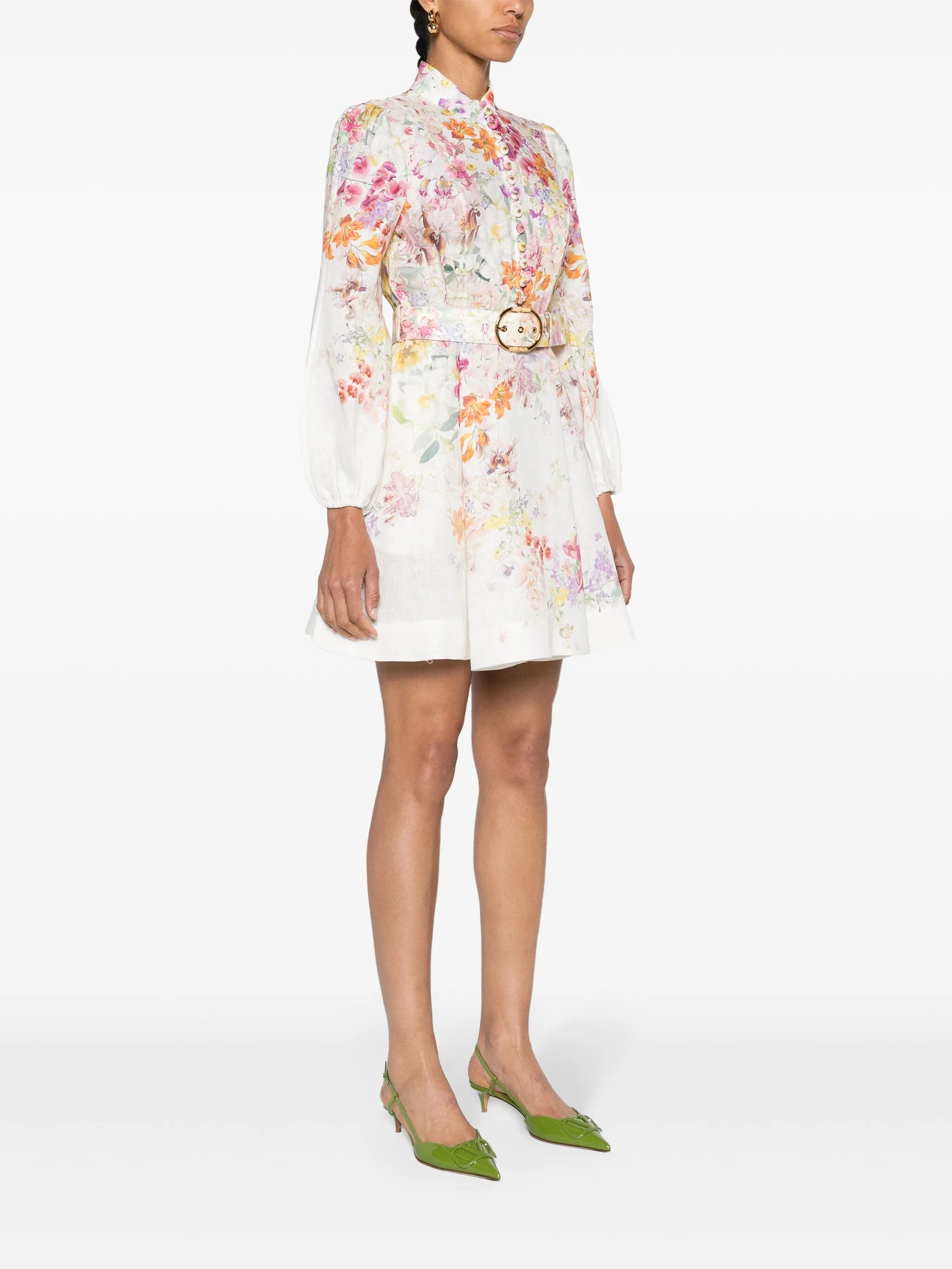 Natura floral-print minidress