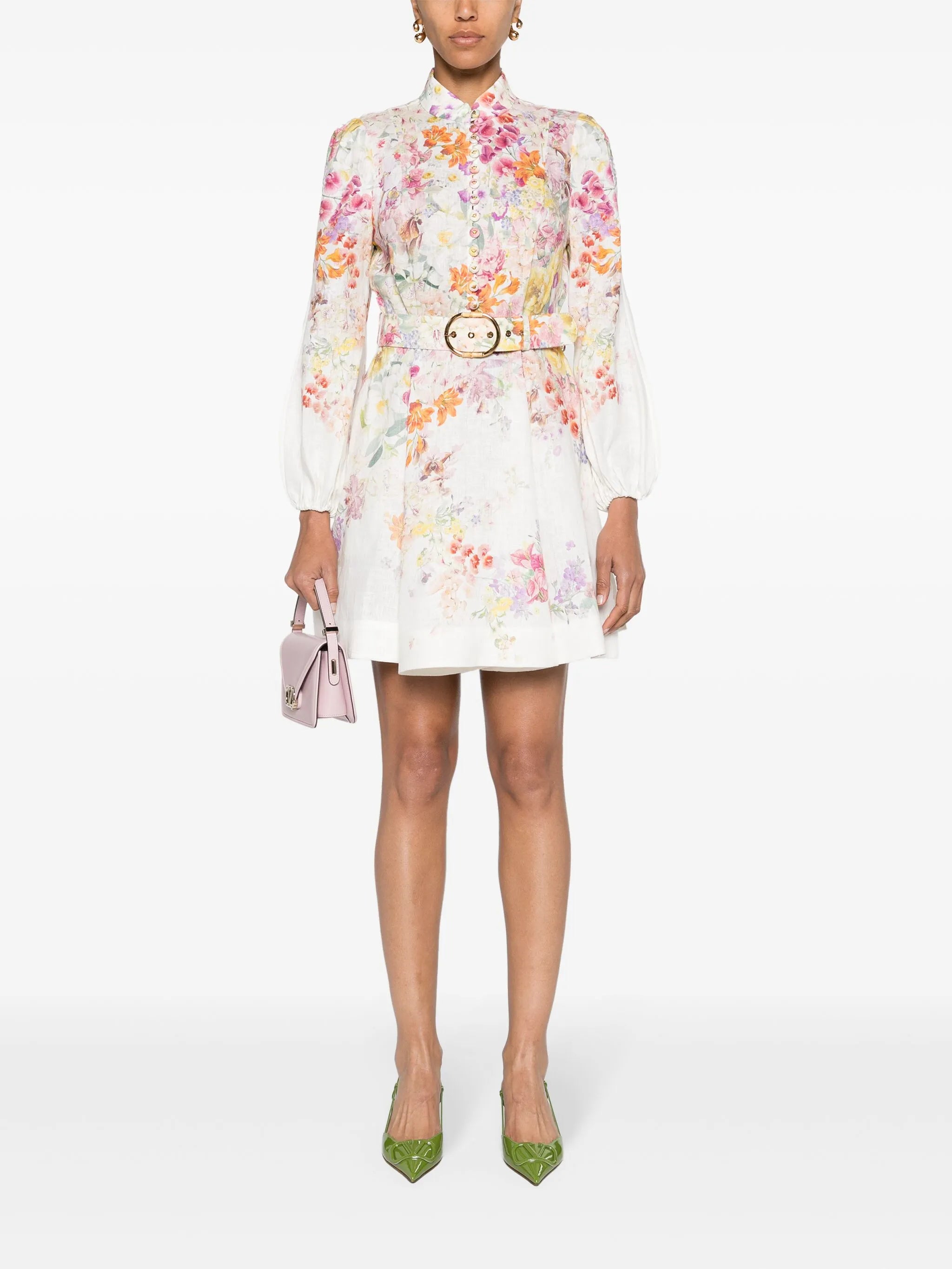 Natura floral-print minidress