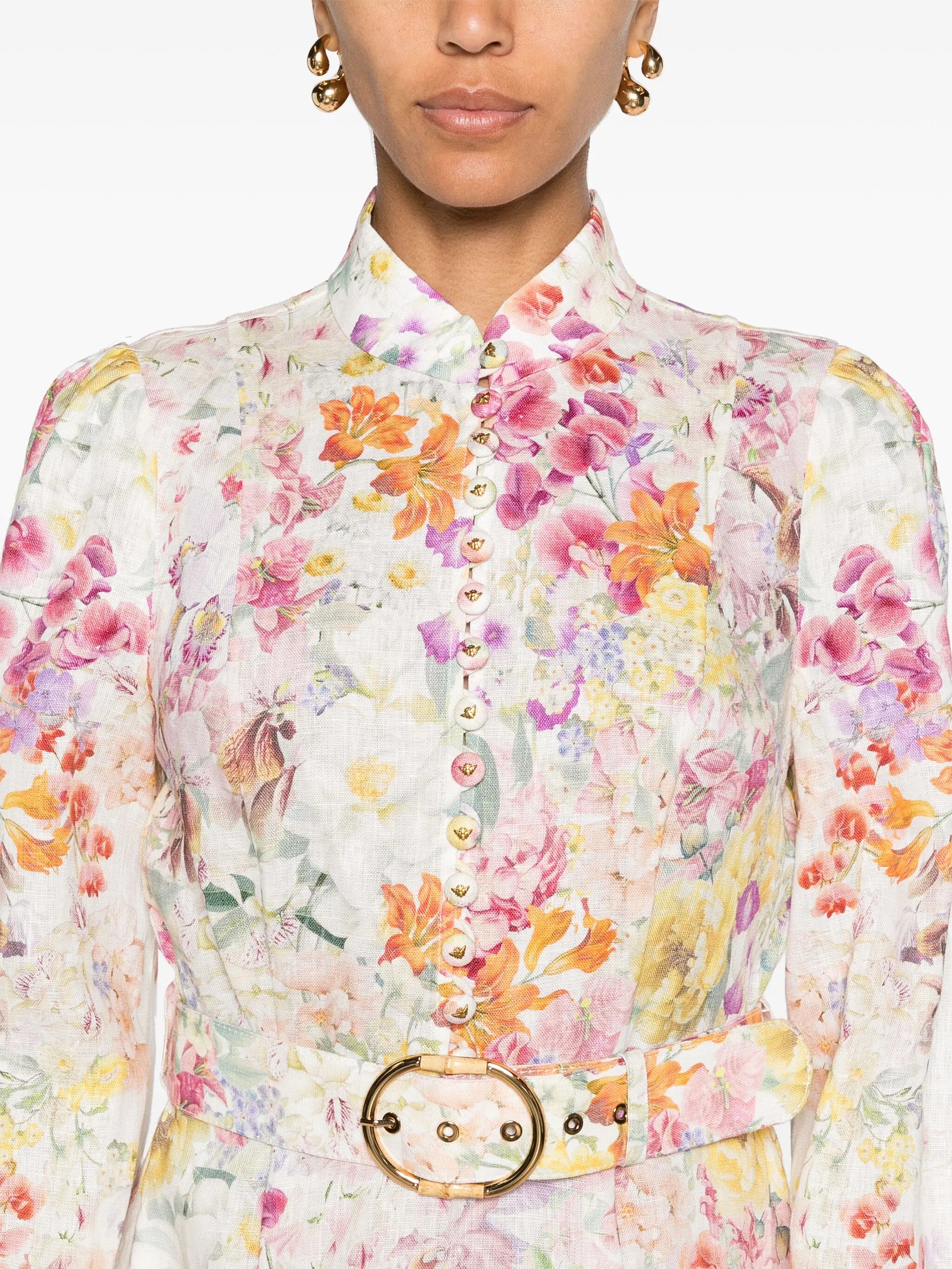 Natura floral-print minidress