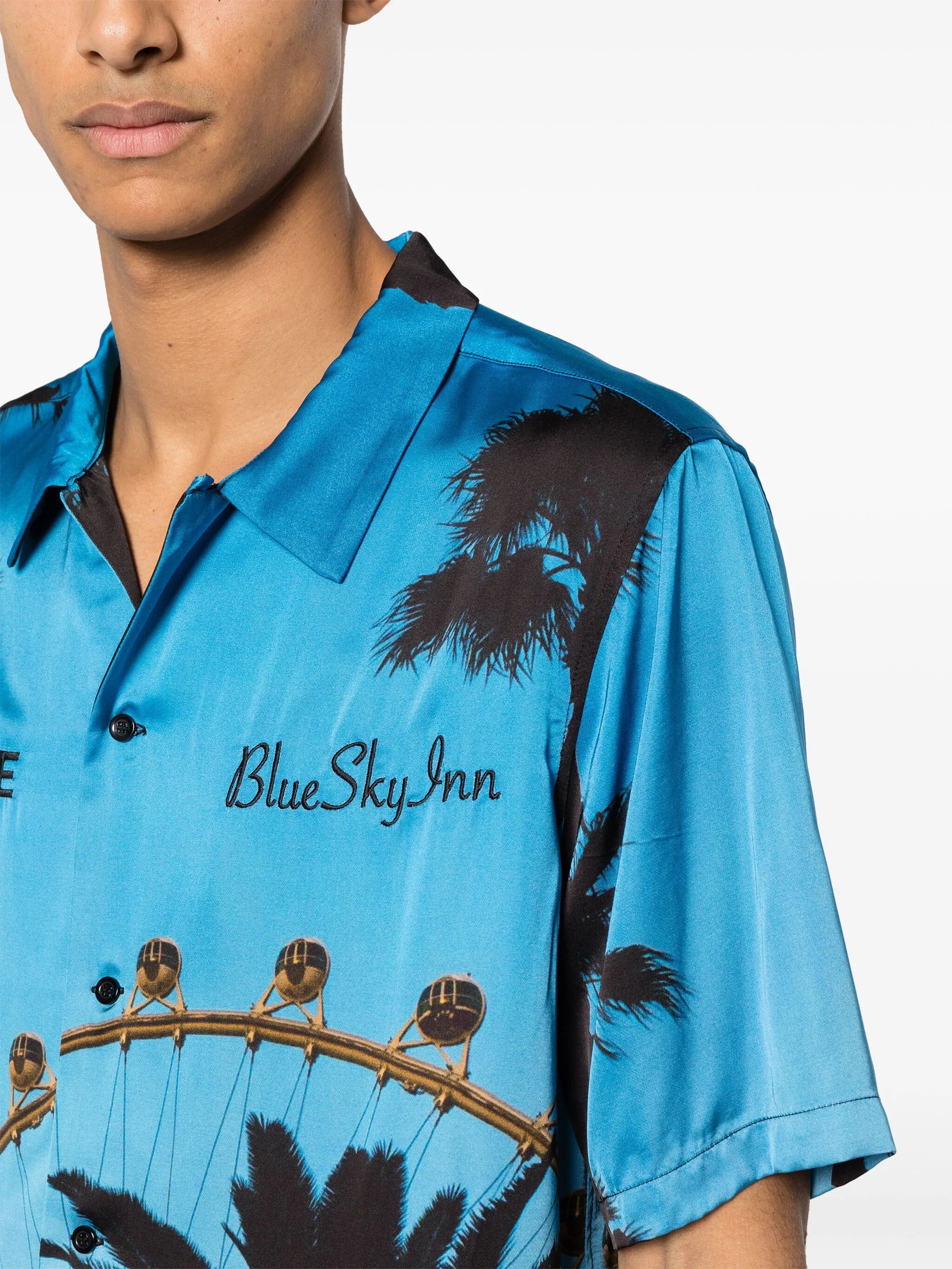 logo-embroidered shirt