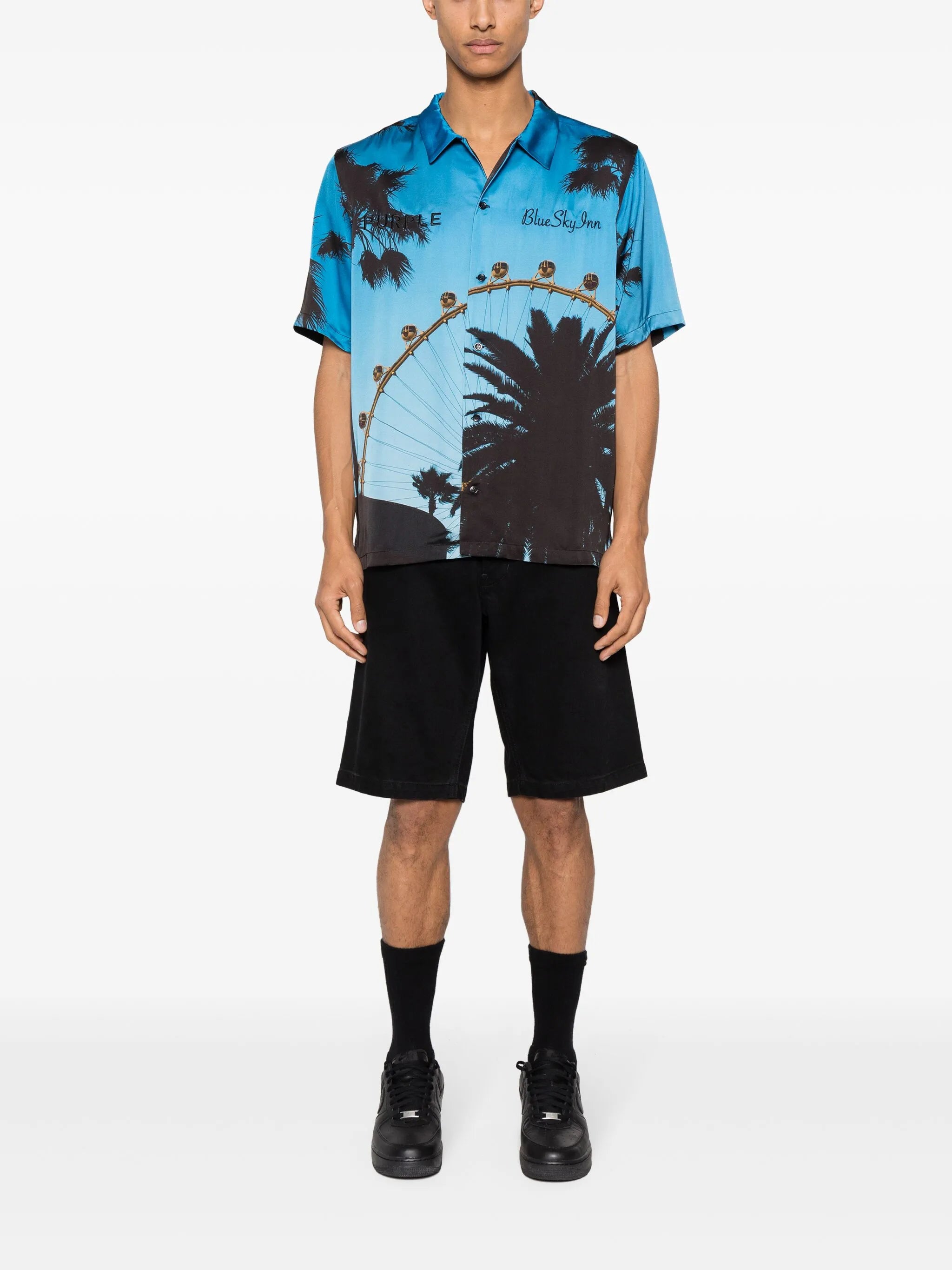 logo-embroidered shirt