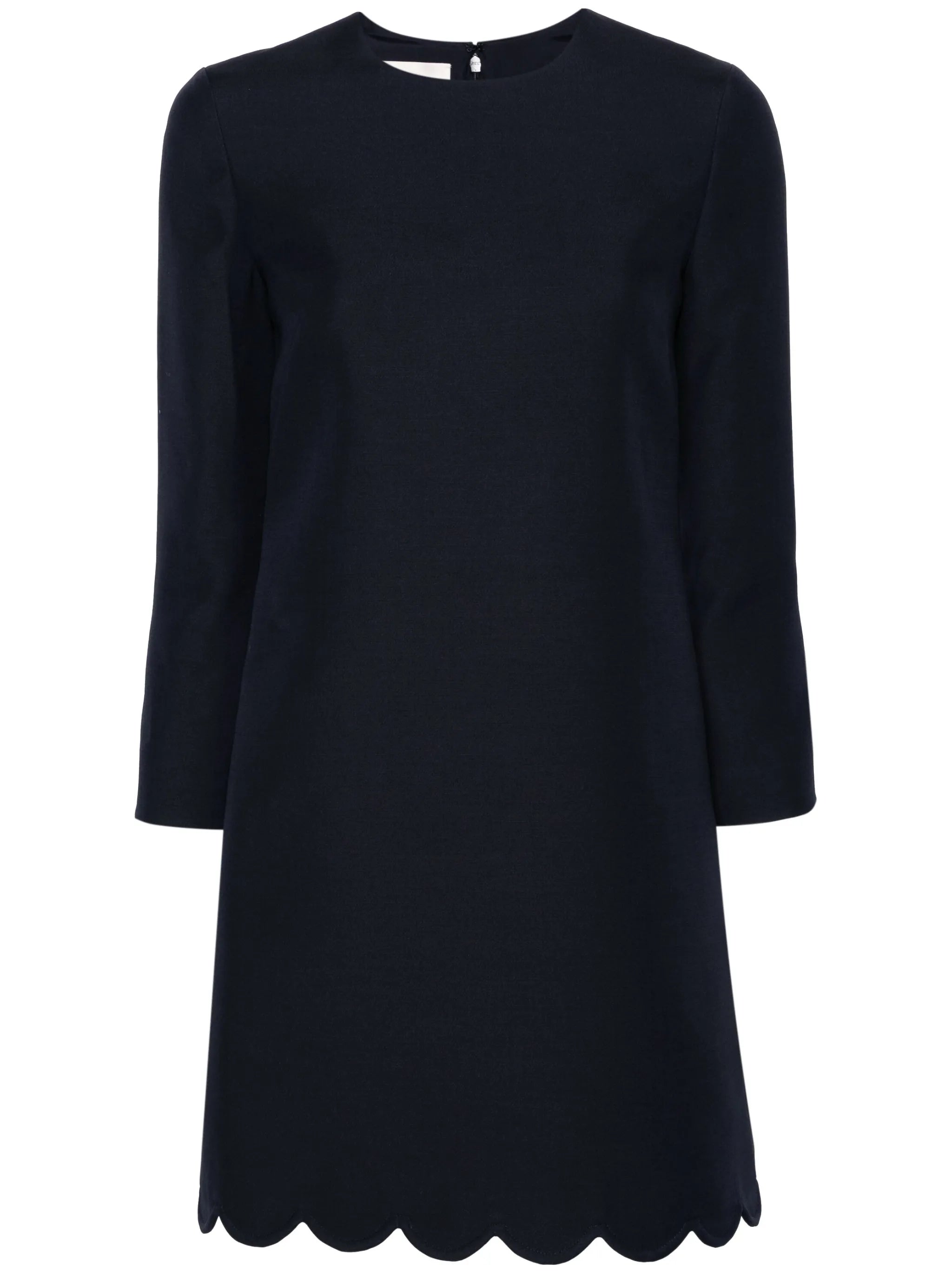 virgin wool-blend shift minidress