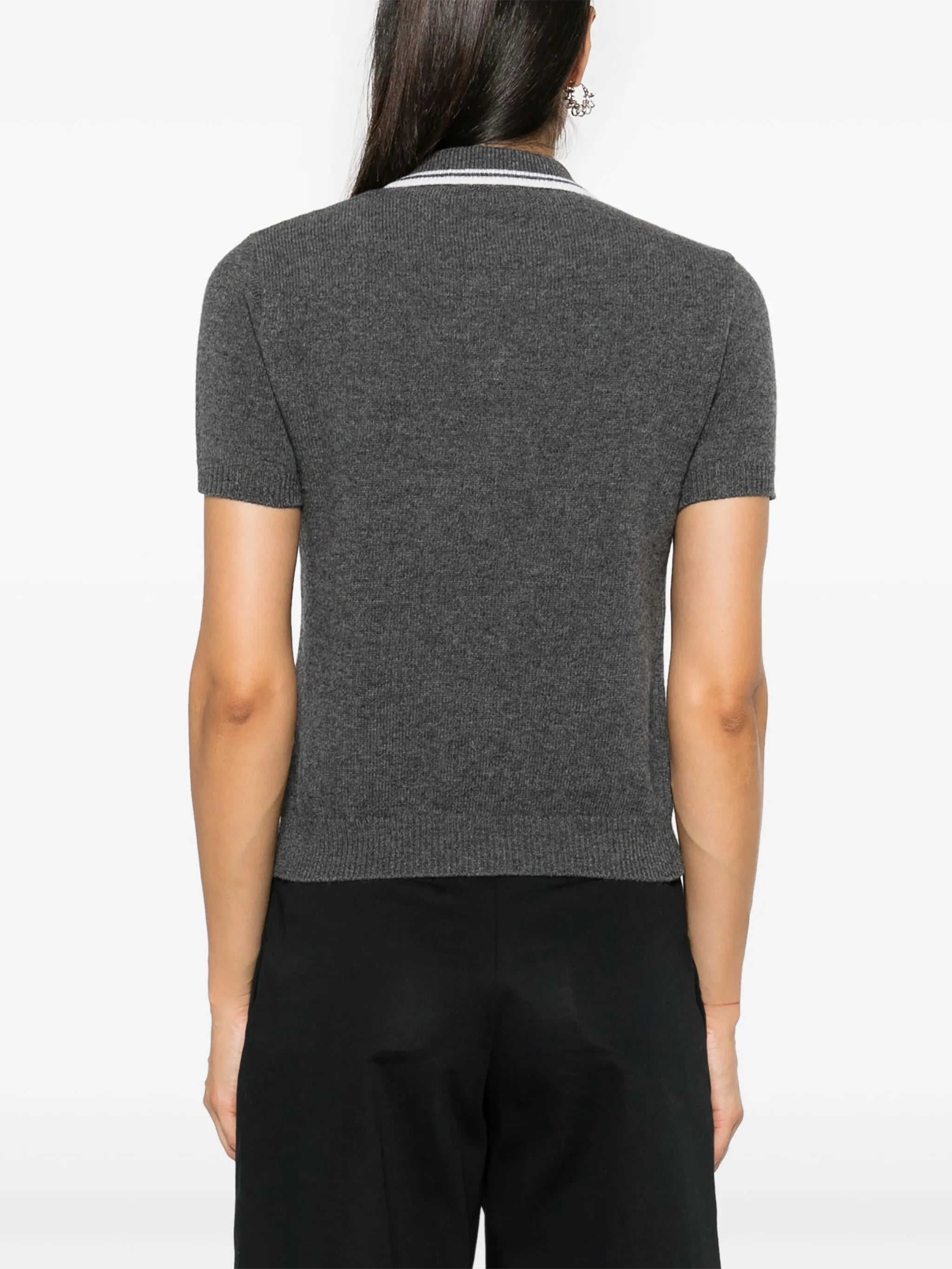 striped-edge polo shirt