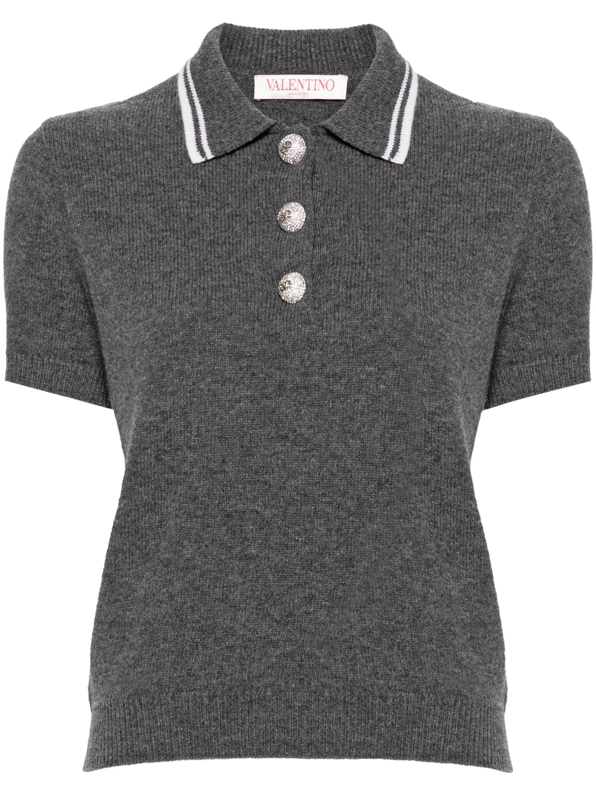 striped-edge polo shirt