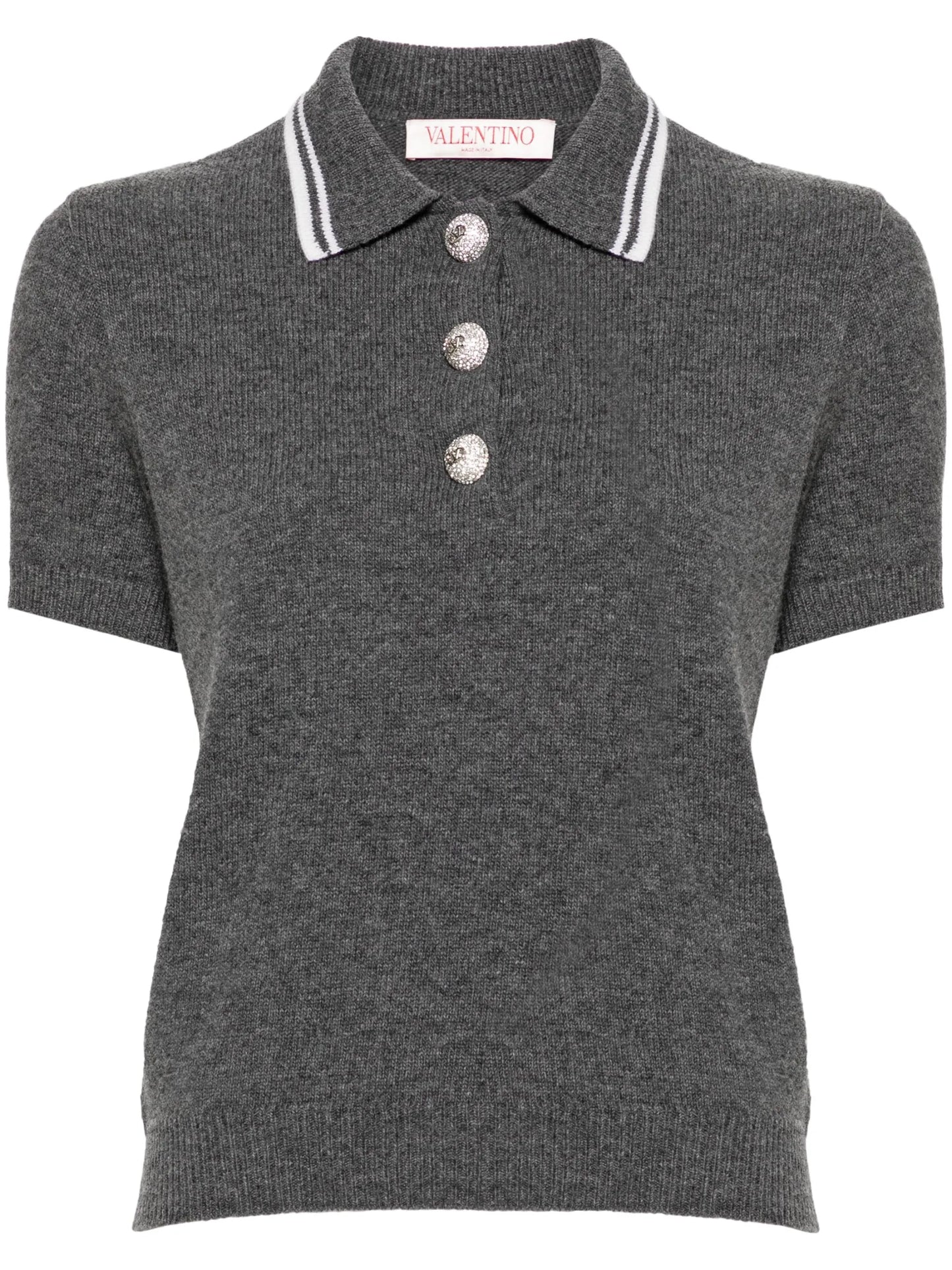 striped-edge polo shirt