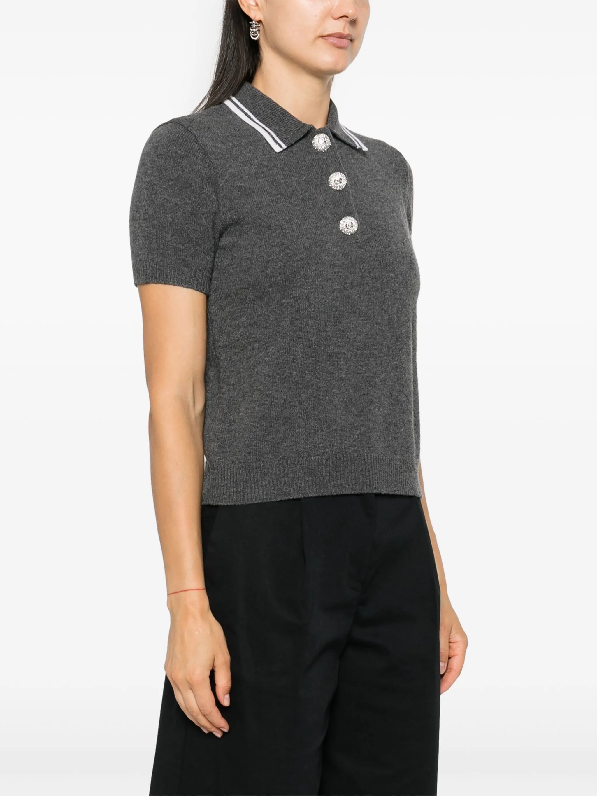 striped-edge polo shirt