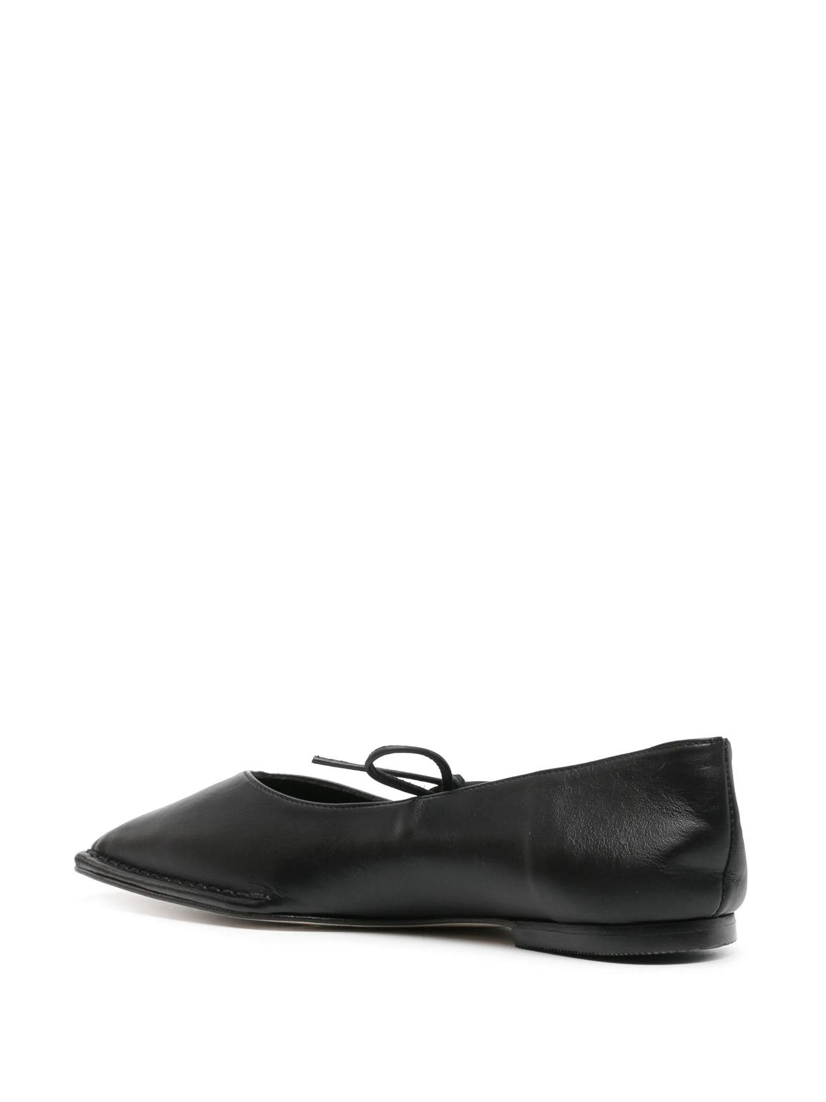 Sway black leather ballet flats