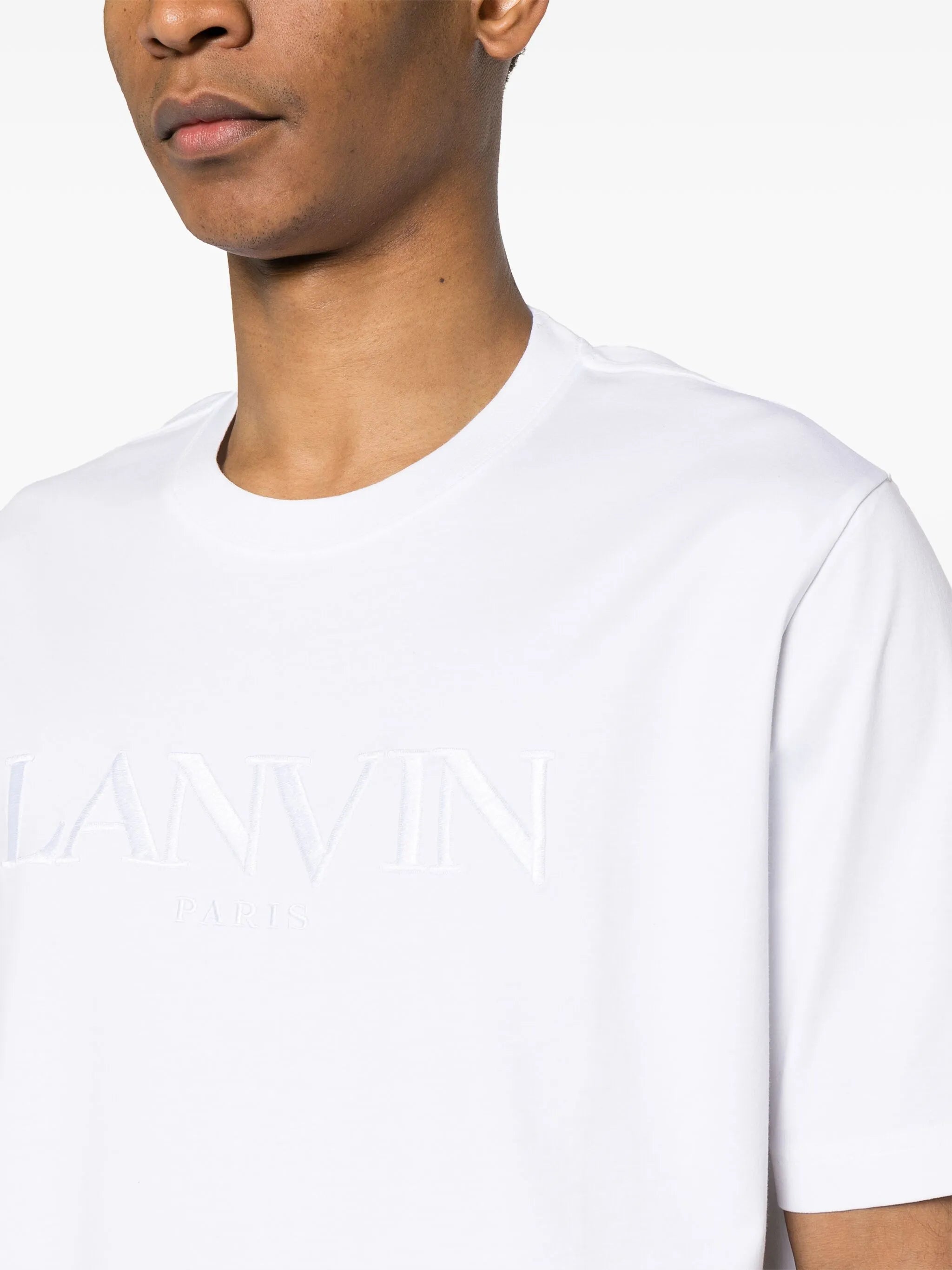 logo-embroidered cotton T-shirt