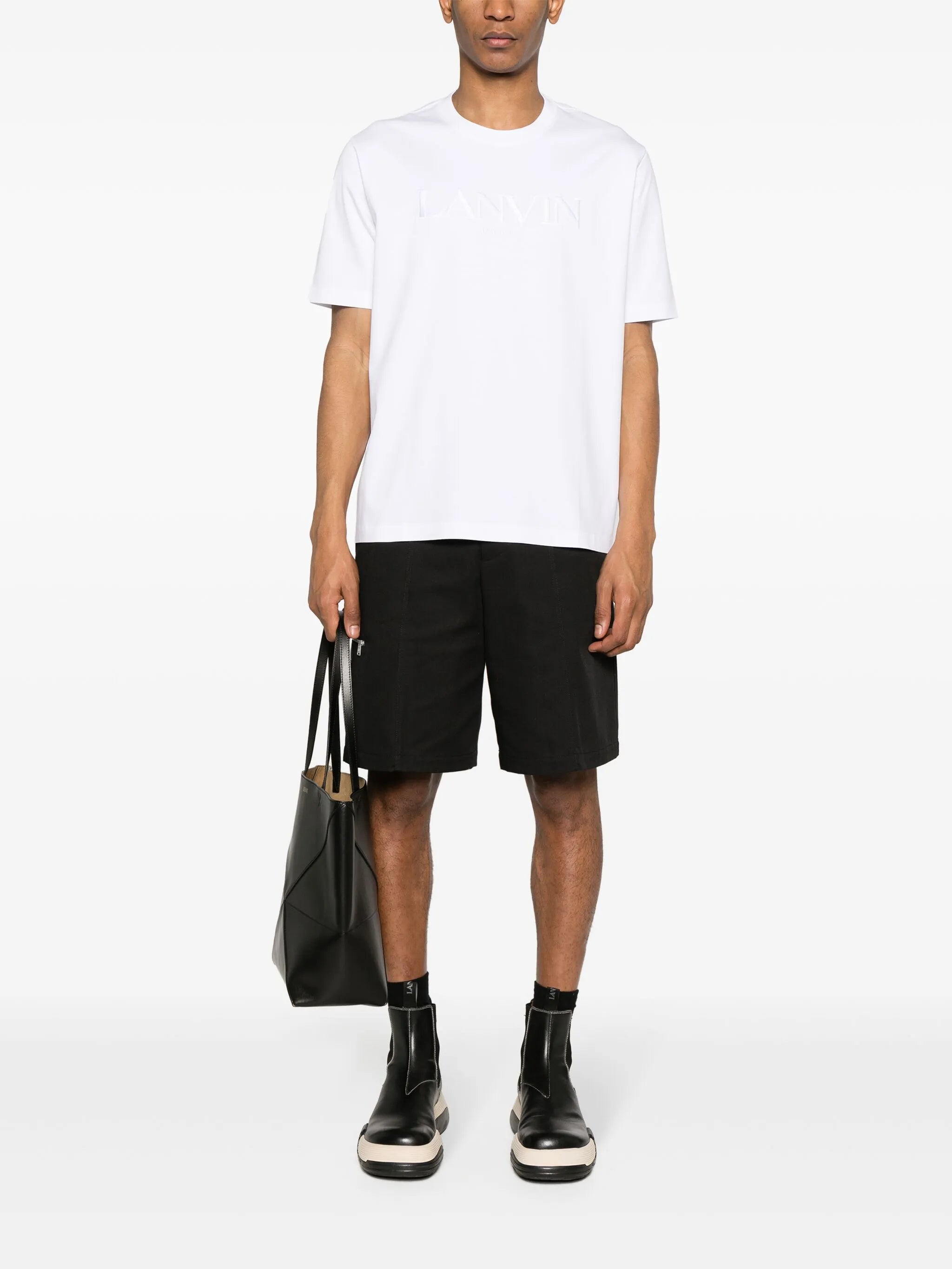 logo-embroidered cotton T-shirt