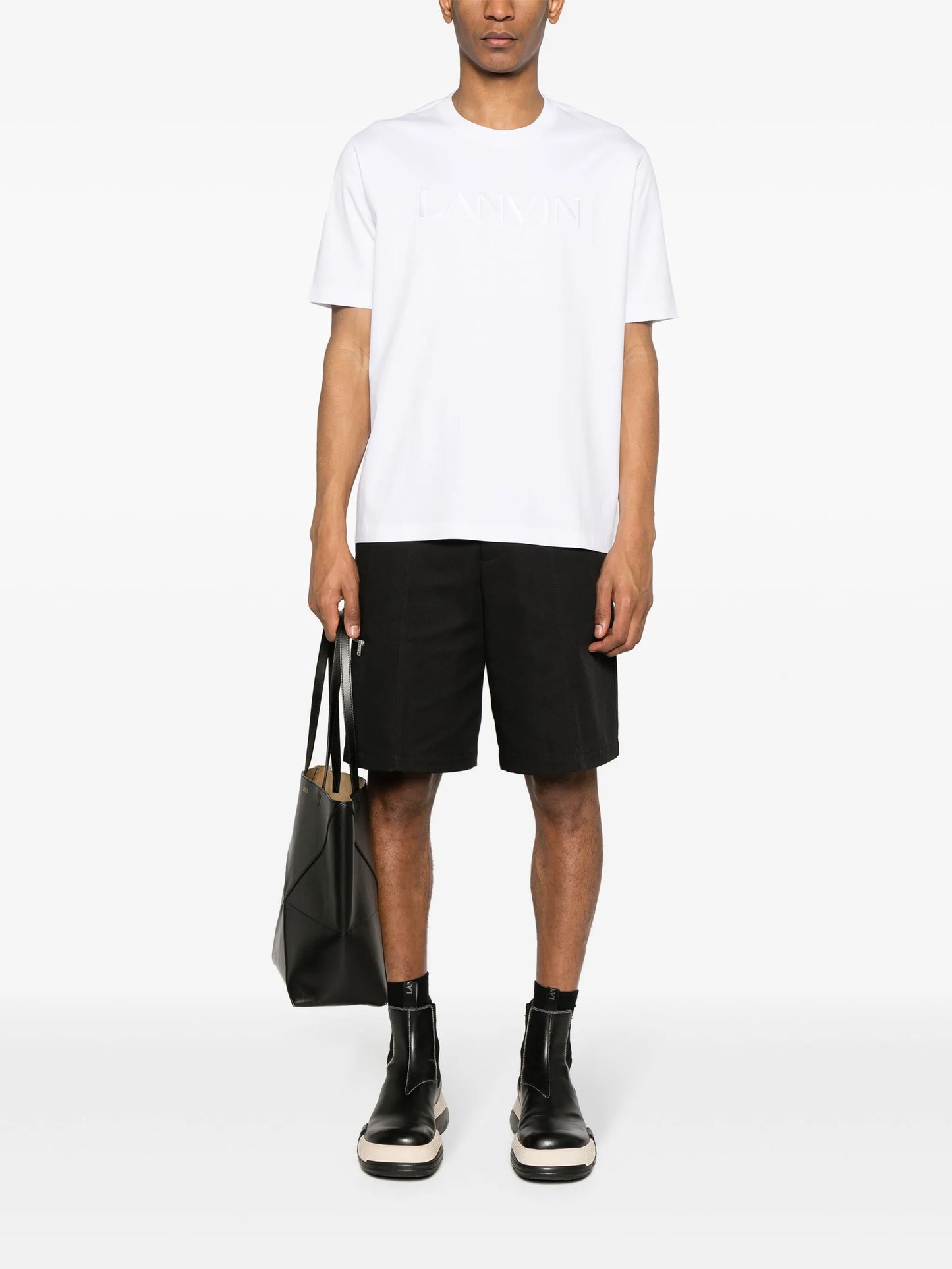 logo-embroidered cotton T-shirt