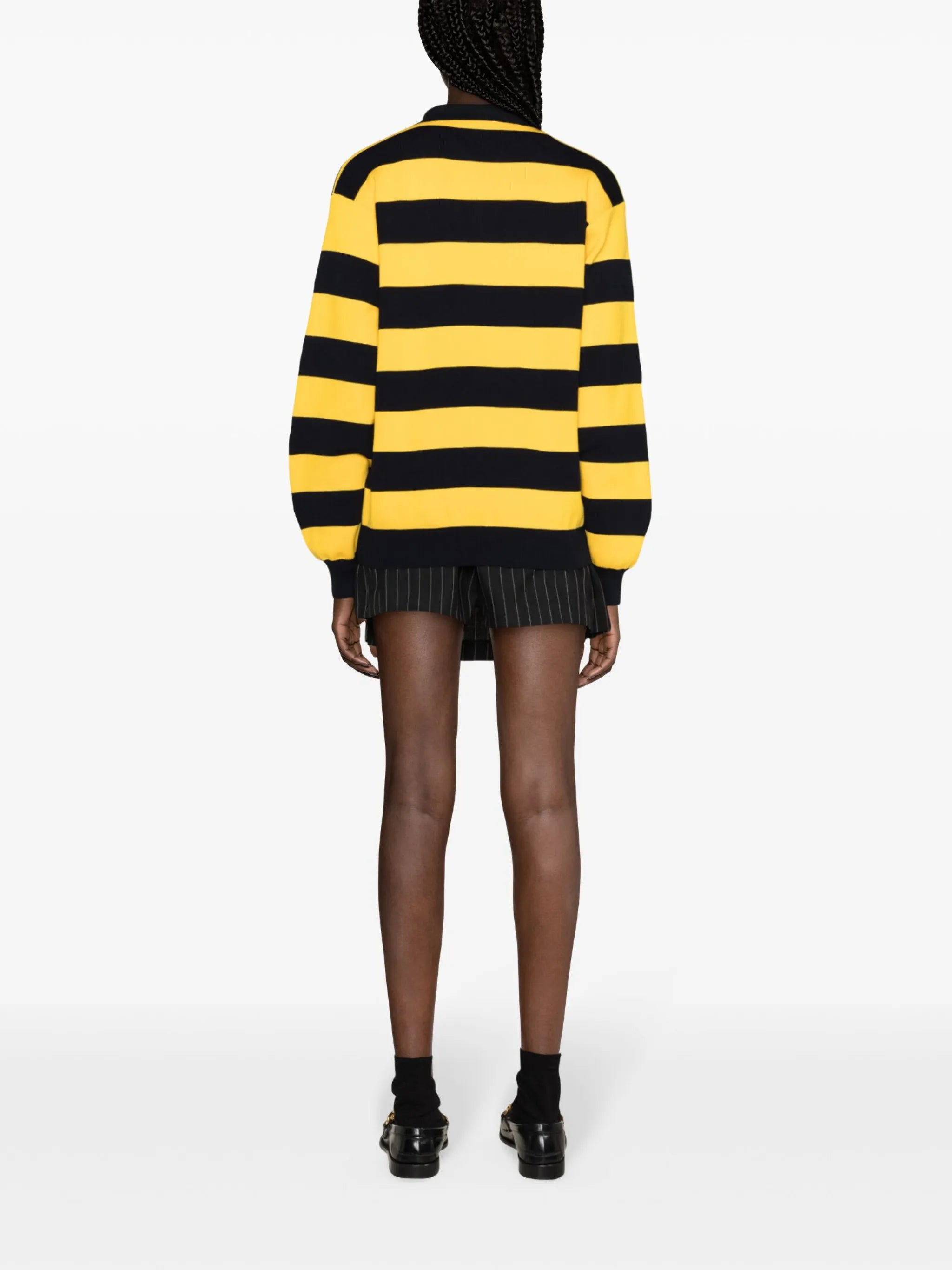 loog-patch striped polo top