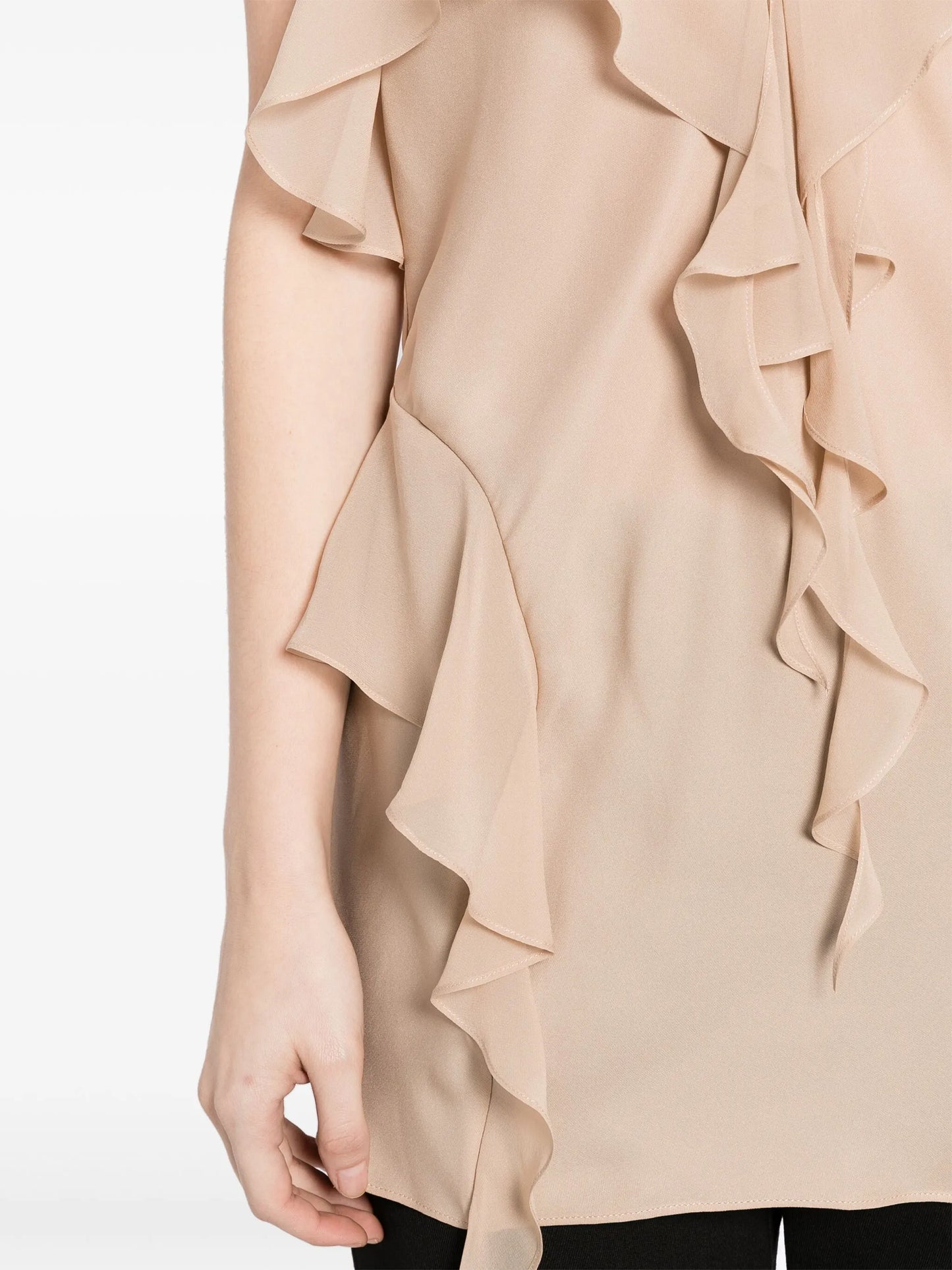 draped silk top
