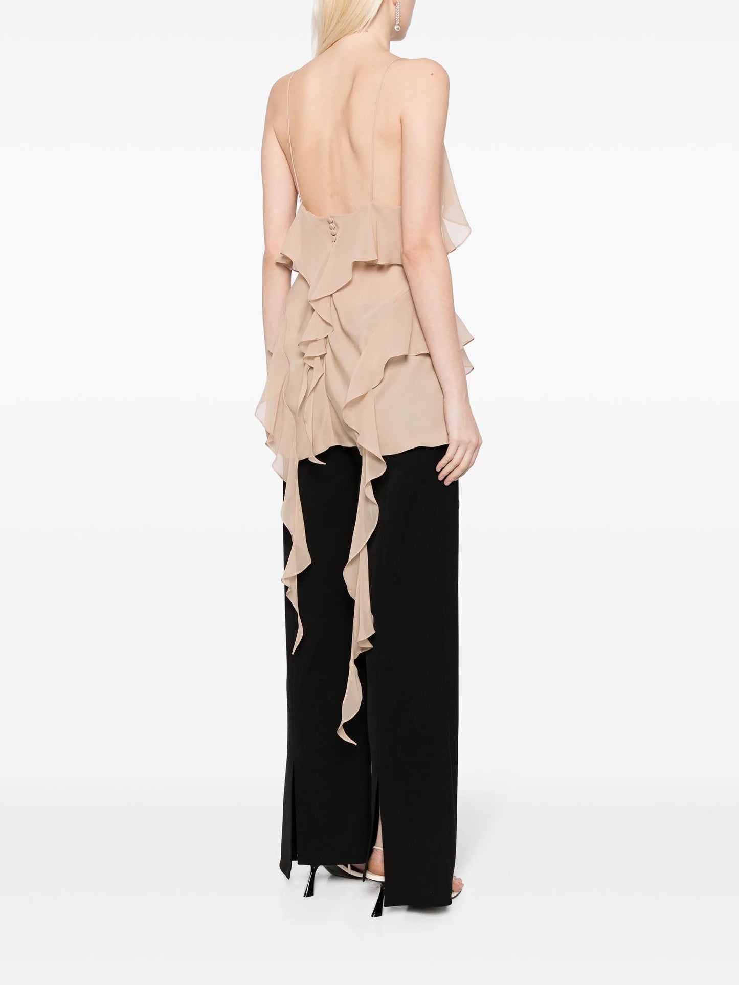 draped silk top