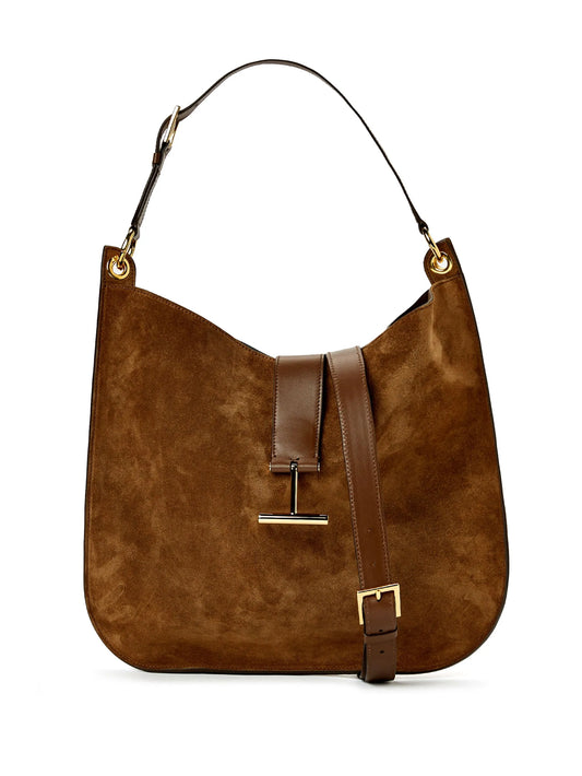 small Tara suede shoulder bag