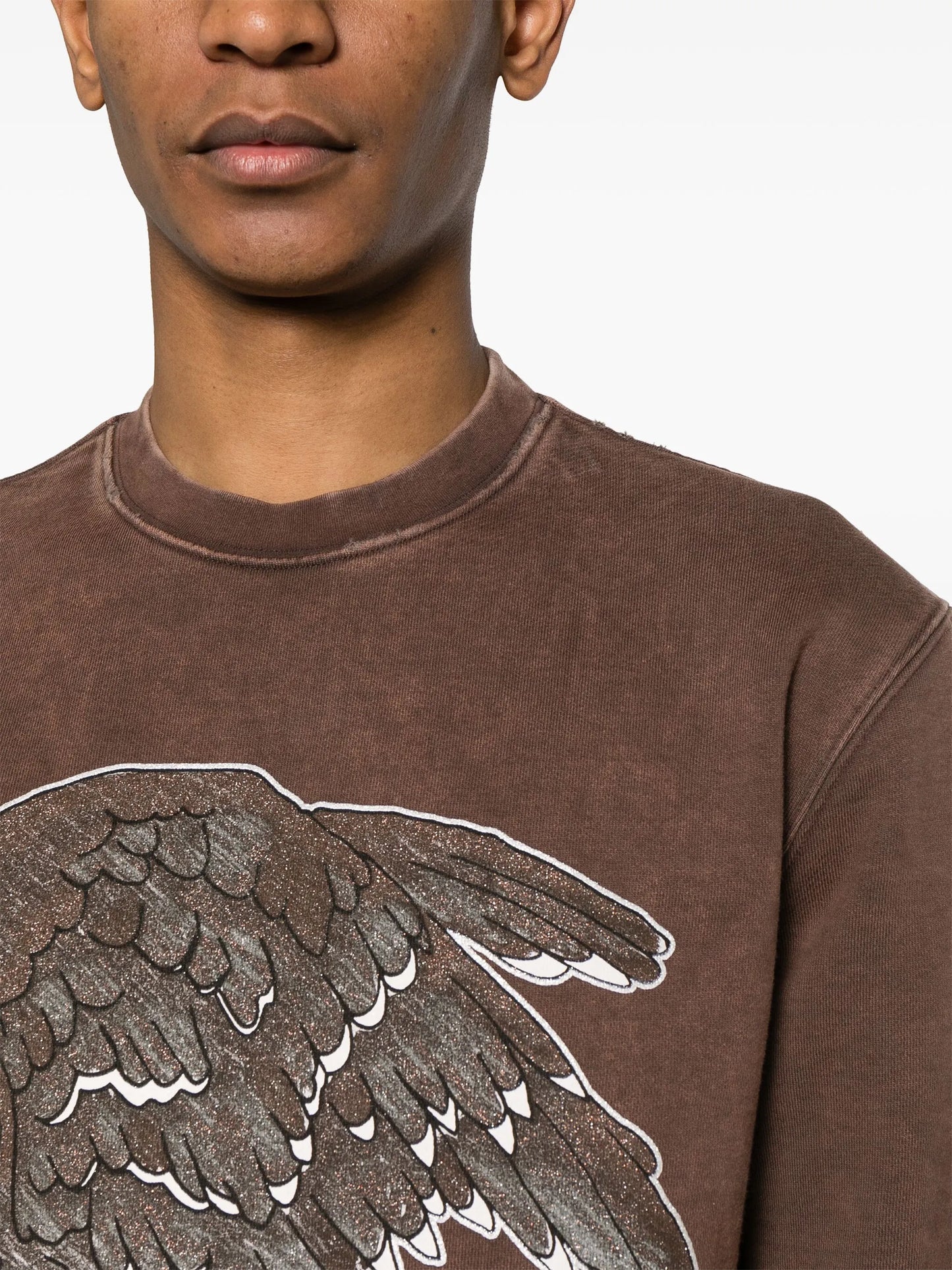 Eagle-print cotton sweatshirt